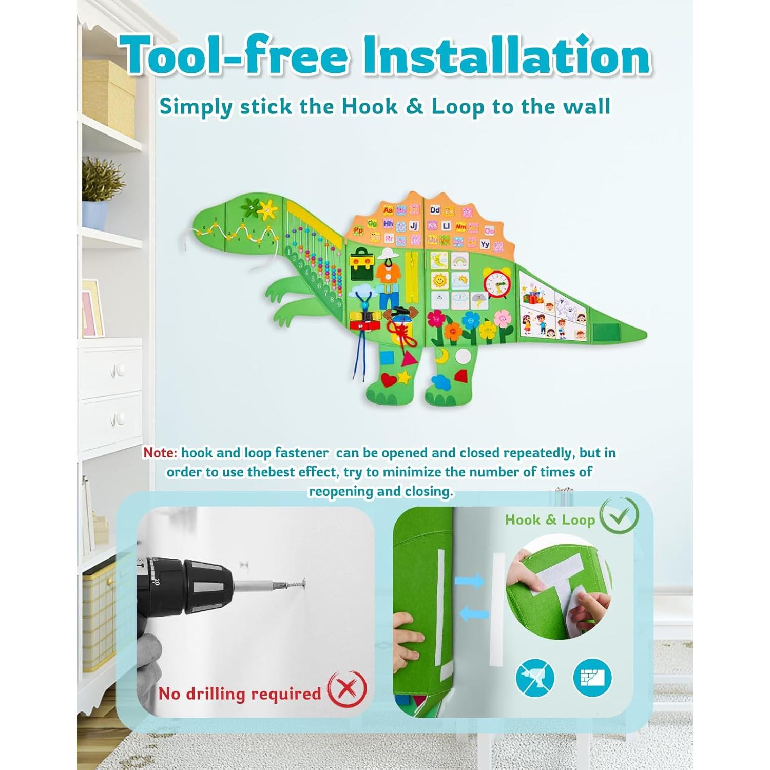 Tablero Ocupado Sensorial Gleamkid Montessori 10 en 1 Verde