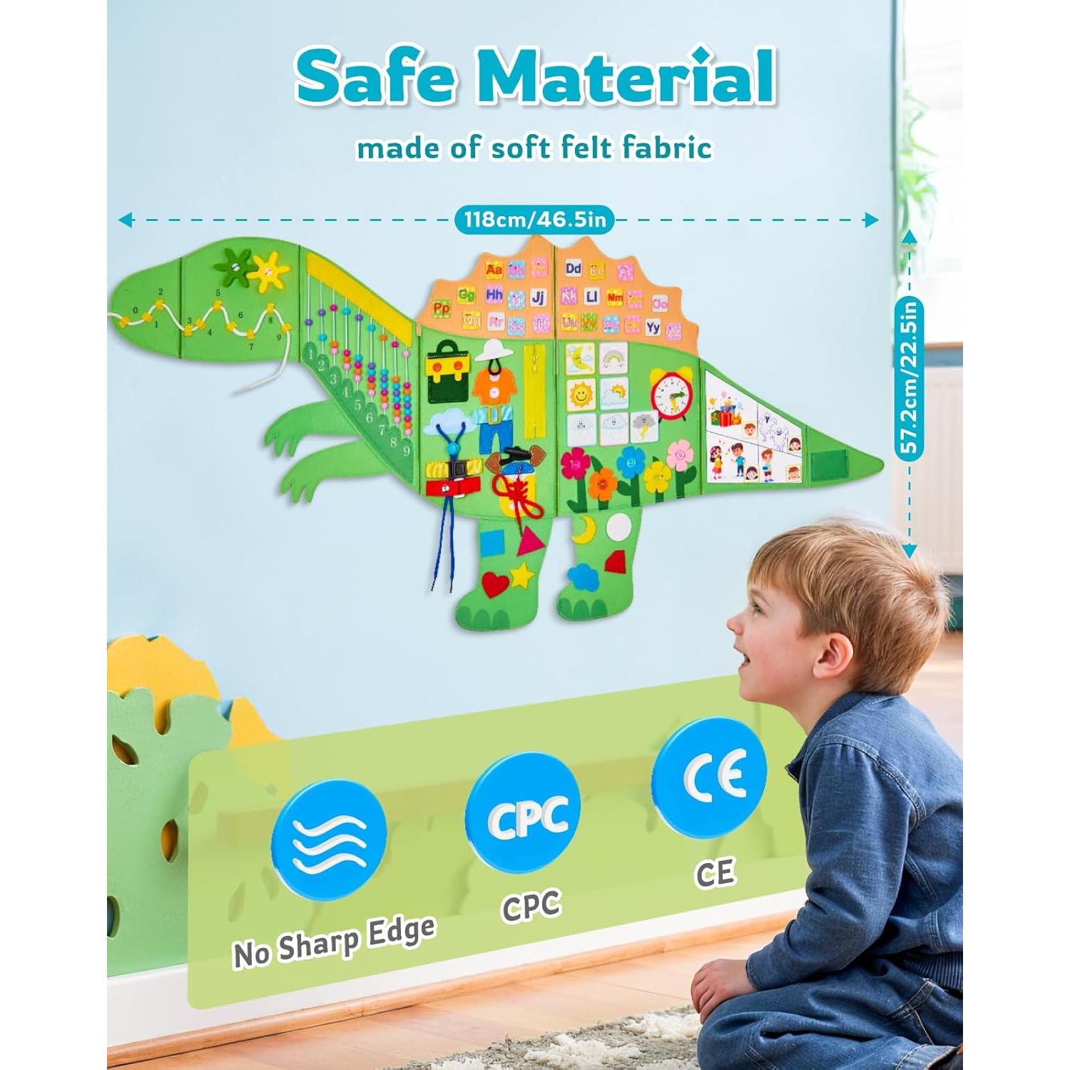 Tablero Ocupado Sensorial Gleamkid Montessori 10 en 1 Verde