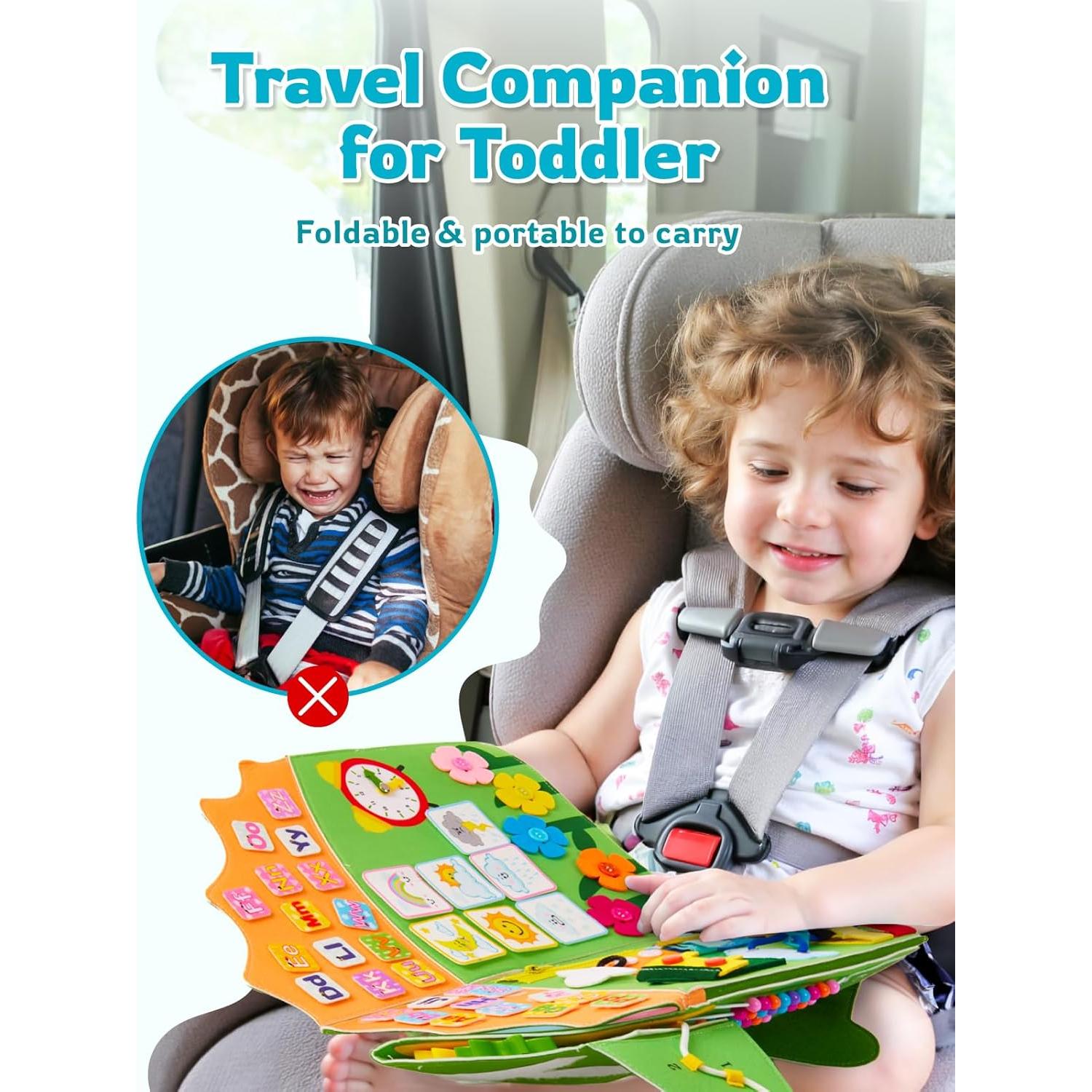 Tablero Ocupado Sensorial Gleamkid Montessori 10 en 1 Verde