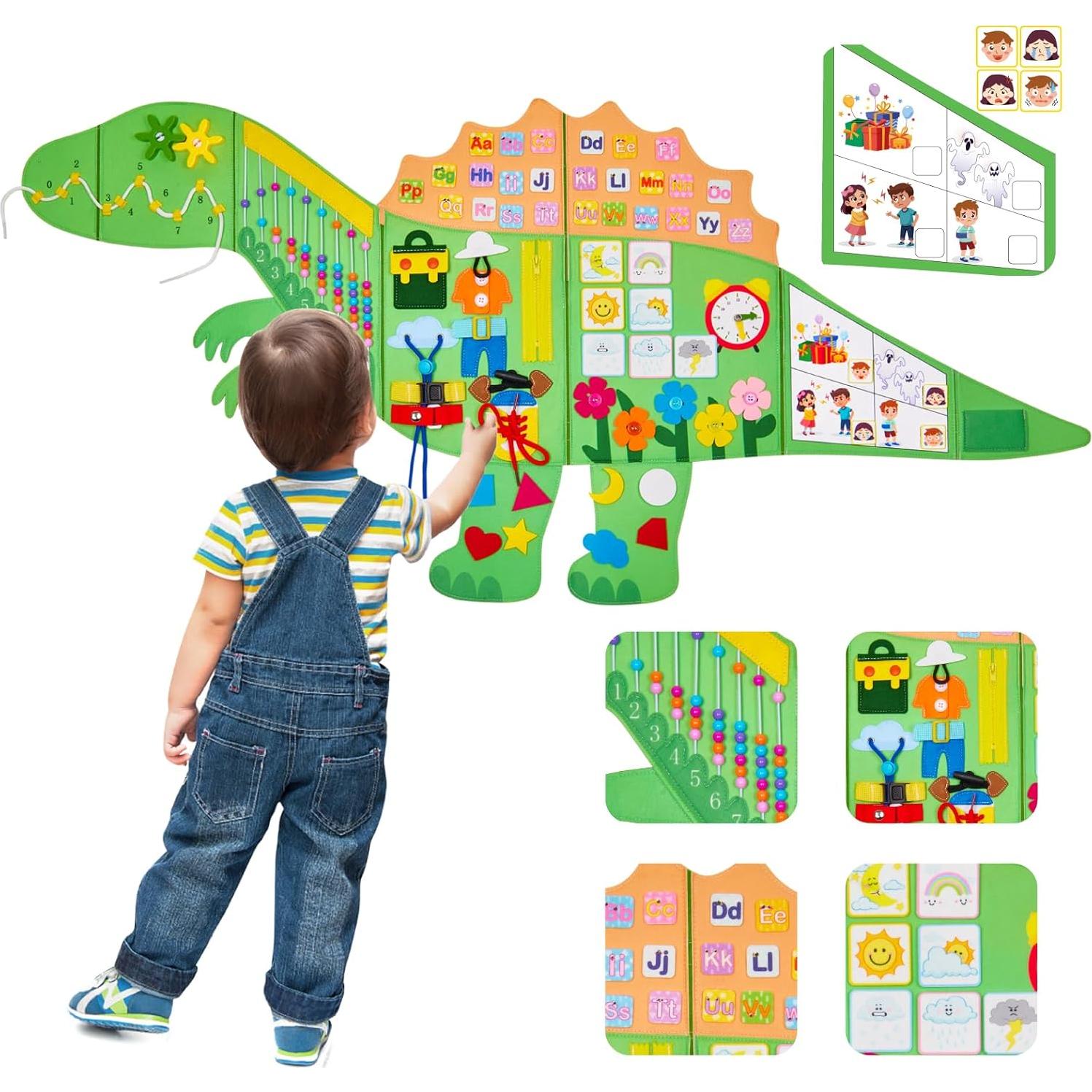 Tablero Ocupado Sensorial Gleamkid Montessori 10 en 1 Verde