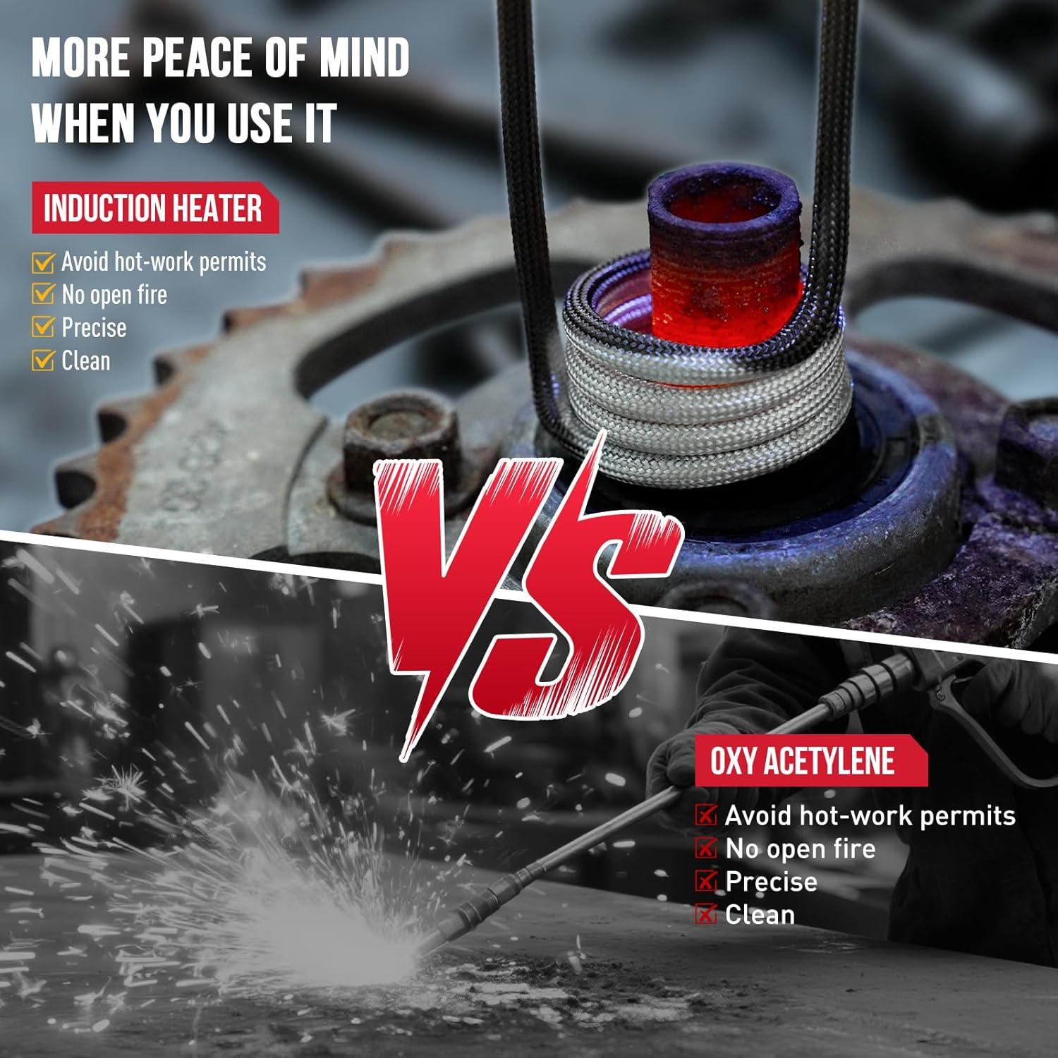 Calentador de Inducción KKSEVENS 1600W con 12 Bobinas Rojo