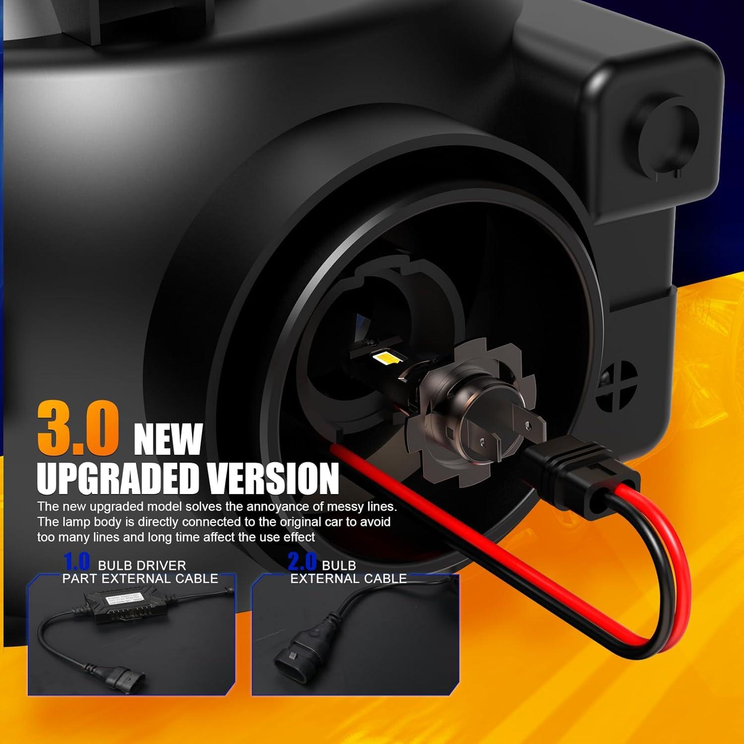 Bombillas H7 MUEYNIUK MYK70 32000 LM 6500K Paquete de 2