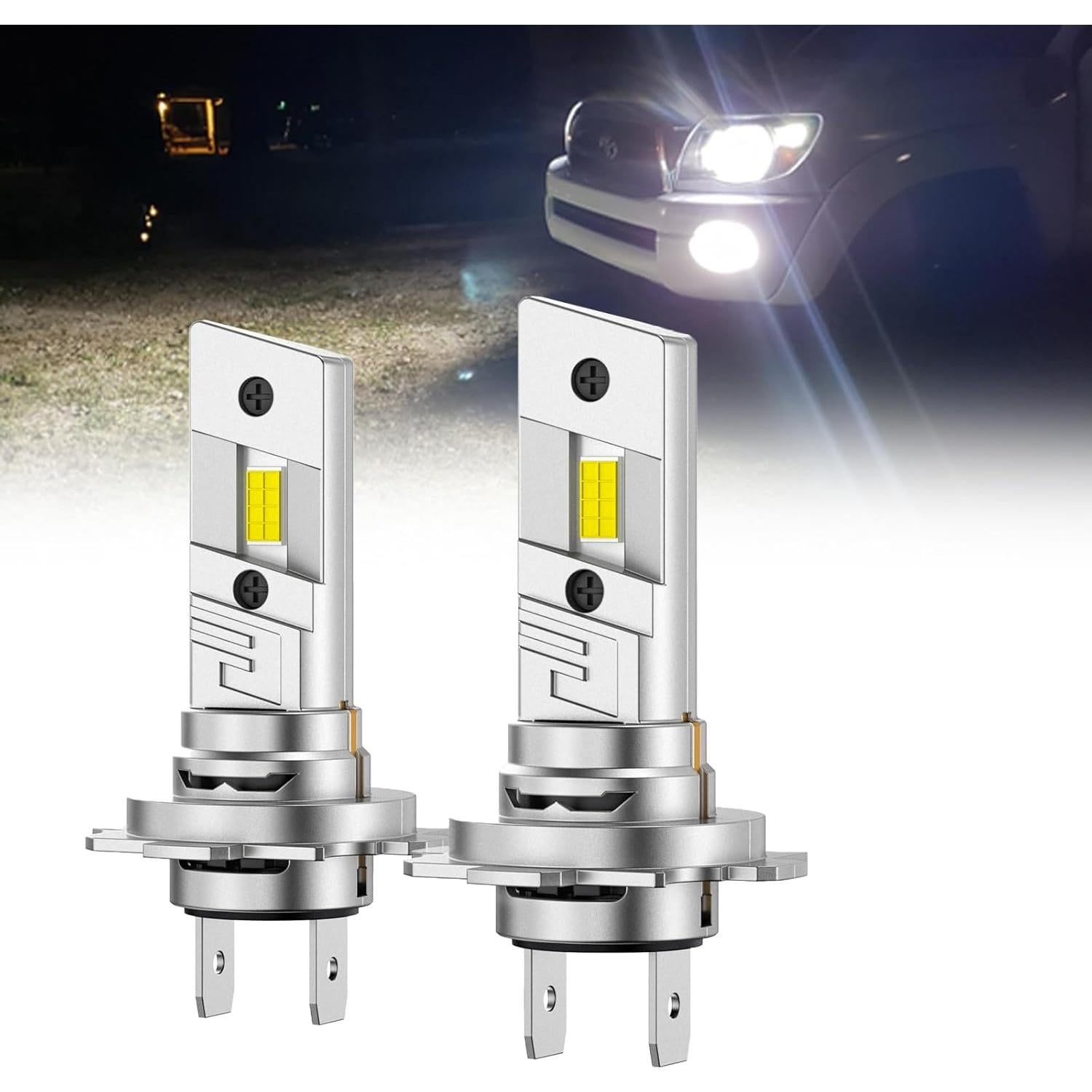 Bombillas LED H7 GleamFlex 30000 Lúmenes Antiniebla 2 Pzas