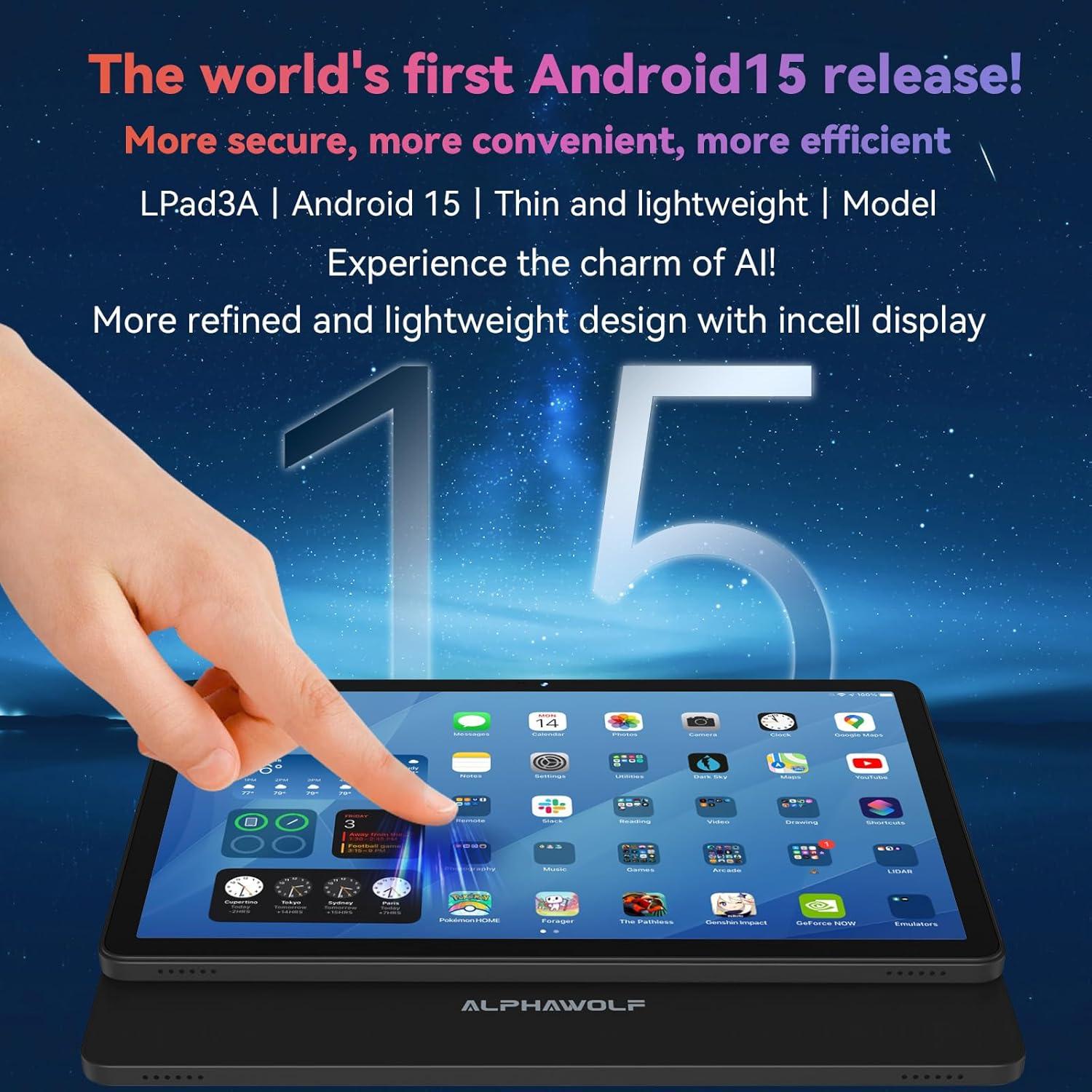 Tableta Android 15 Alphawolf Lpad3A 11" FHD 20GB RAM 128GB