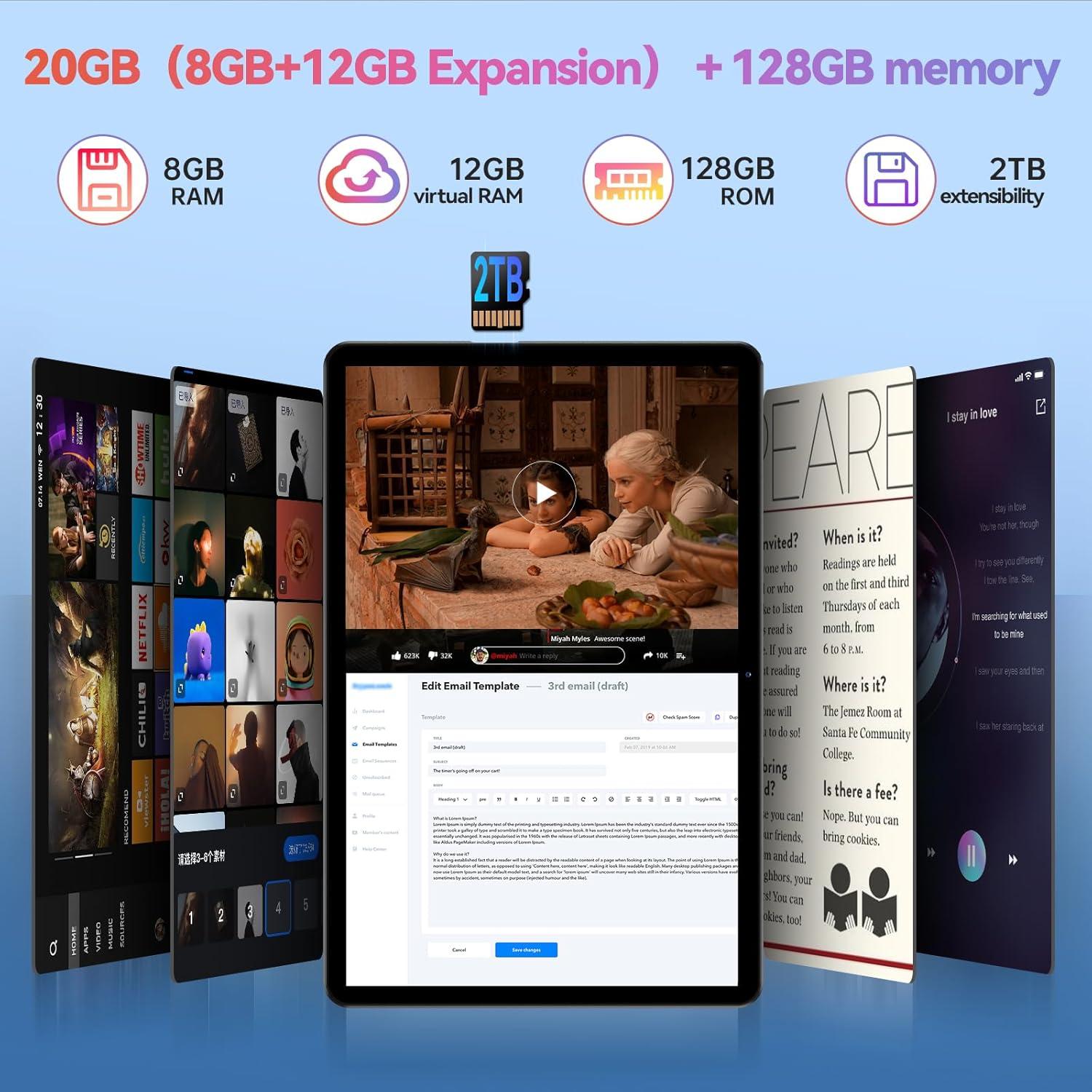 Tableta Android 15 Alphawolf Lpad3A 11" FHD 20GB RAM 128GB