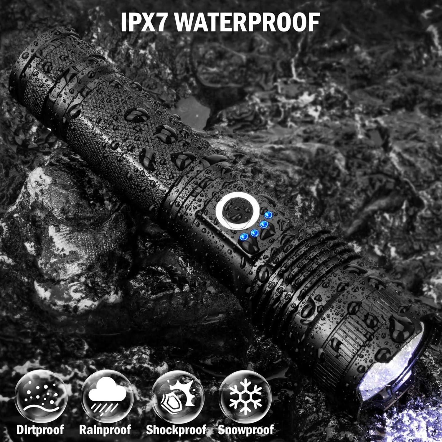 Linterna LED Recargable Lylting M082 99000 Lúmenes 2 Piezas