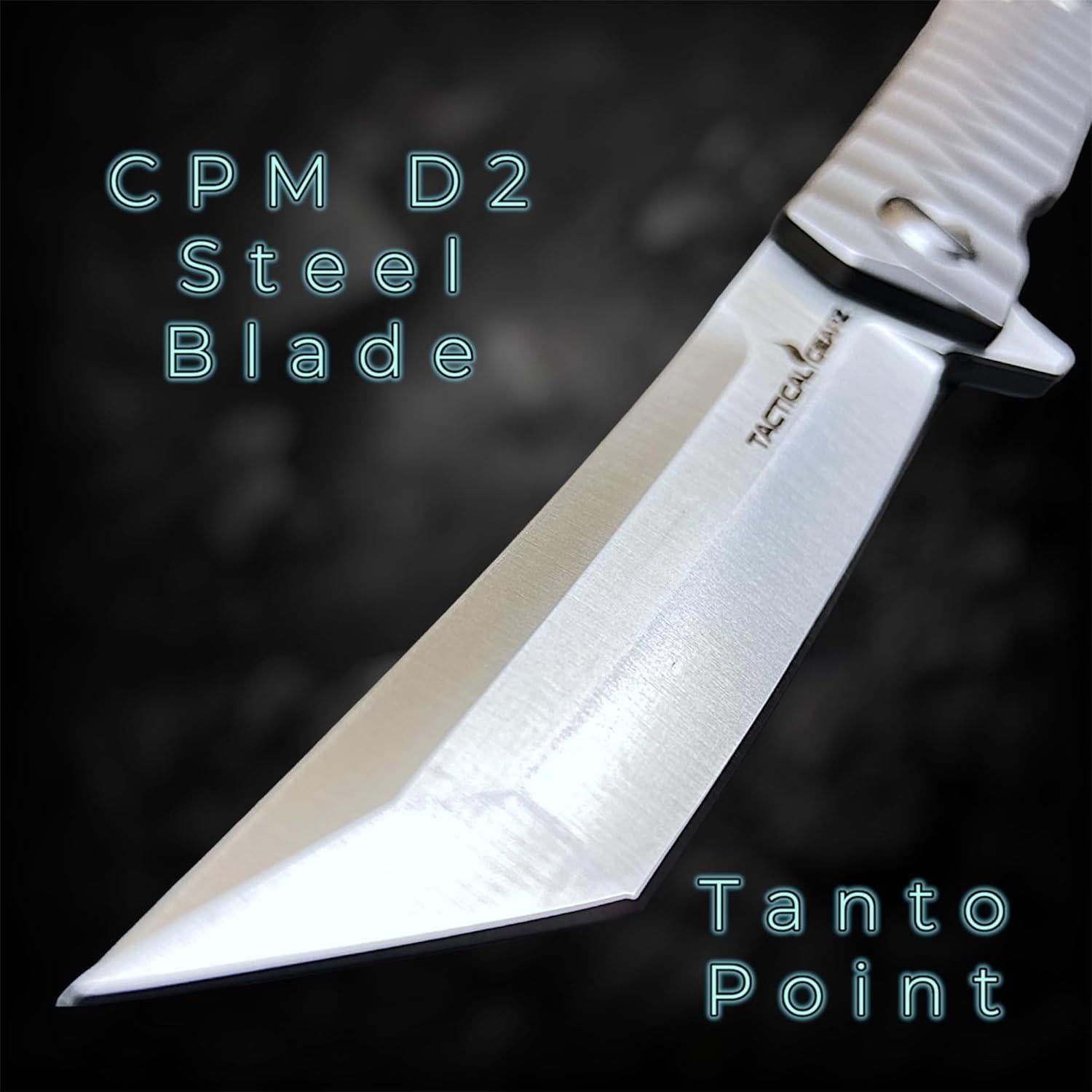 Cuchillo de bolsillo TACTICAL GEARZ Saint T, titanio y acero CPM-D2