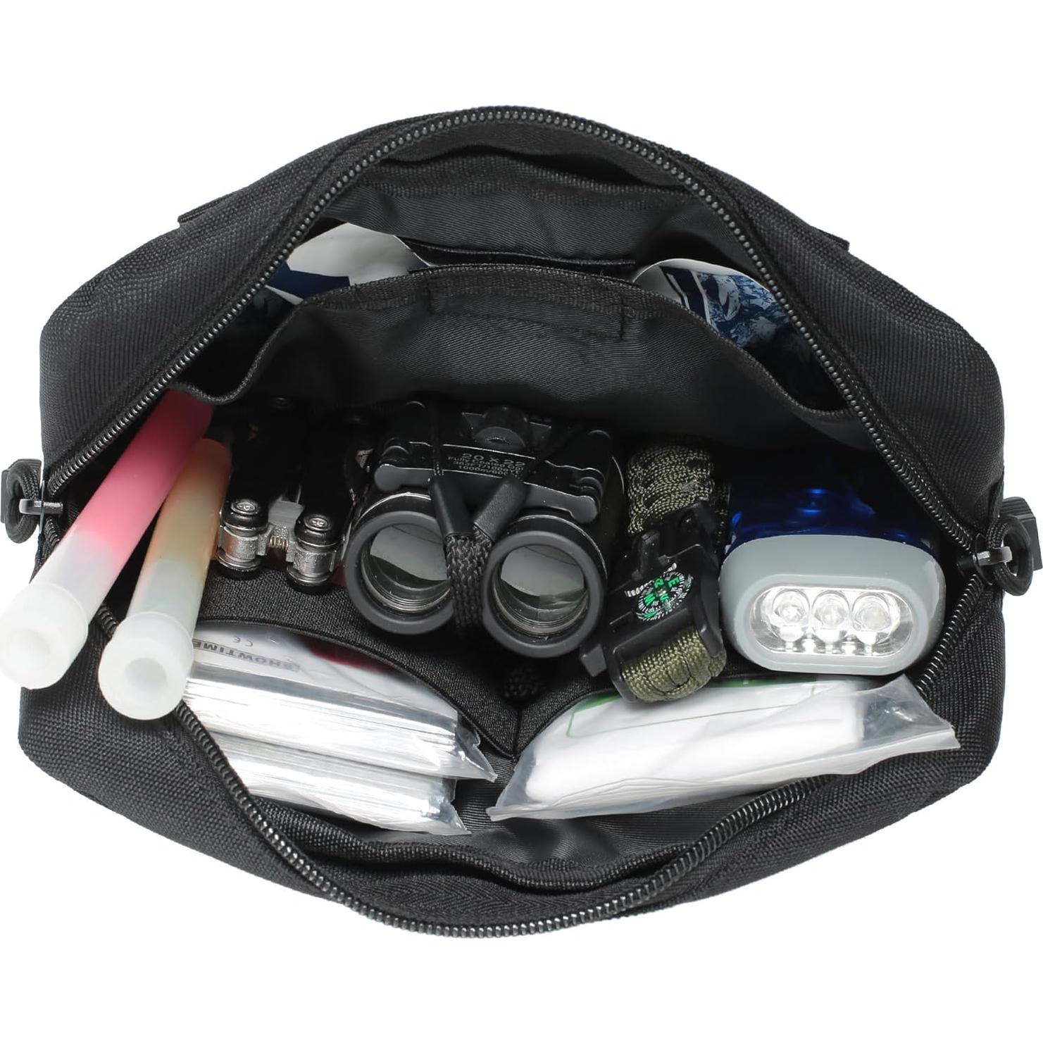 Paquete de 2 Bolsas Tácticas Molle Katadem - Nylon Negro EDC