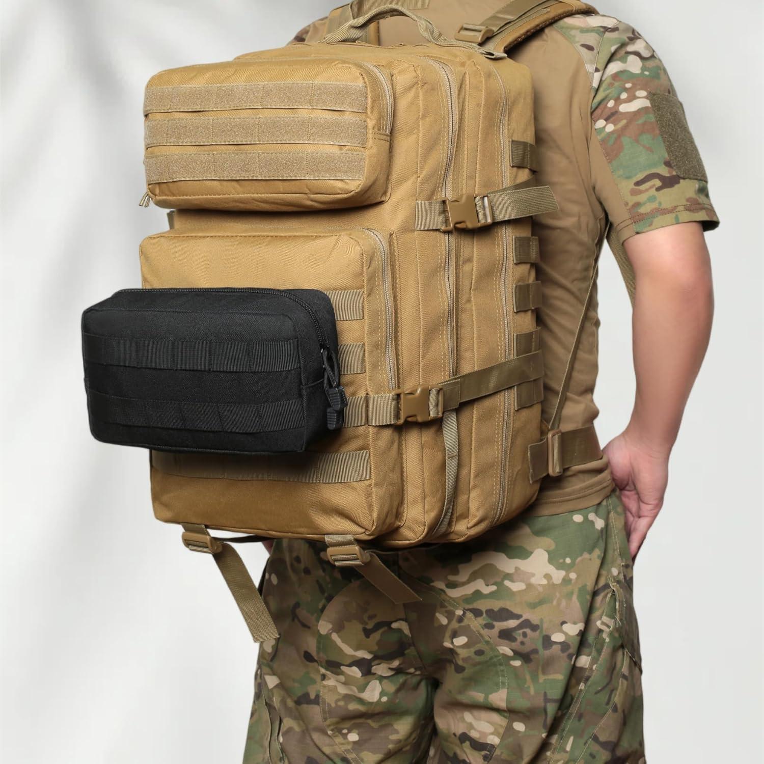 Paquete de 2 Bolsas Tácticas Molle Katadem - Nylon Negro EDC