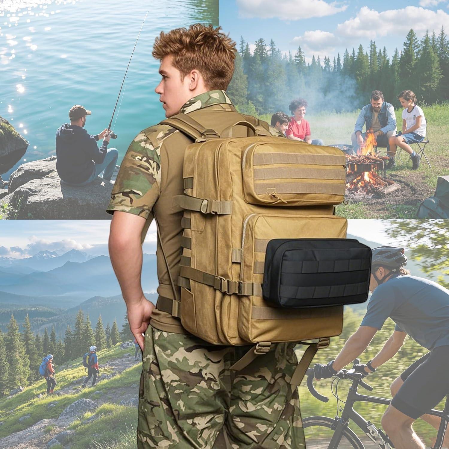 Paquete de 2 Bolsas Tácticas Molle Katadem - Nylon Negro EDC