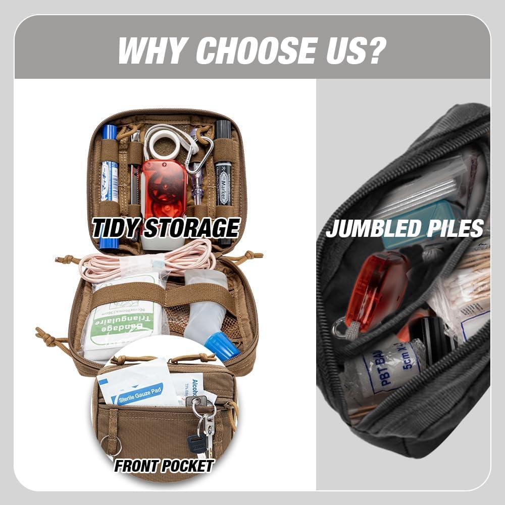 Bolsa Táctica Compacta TSPRO EDC 16x16 cm Nylon CORDURA