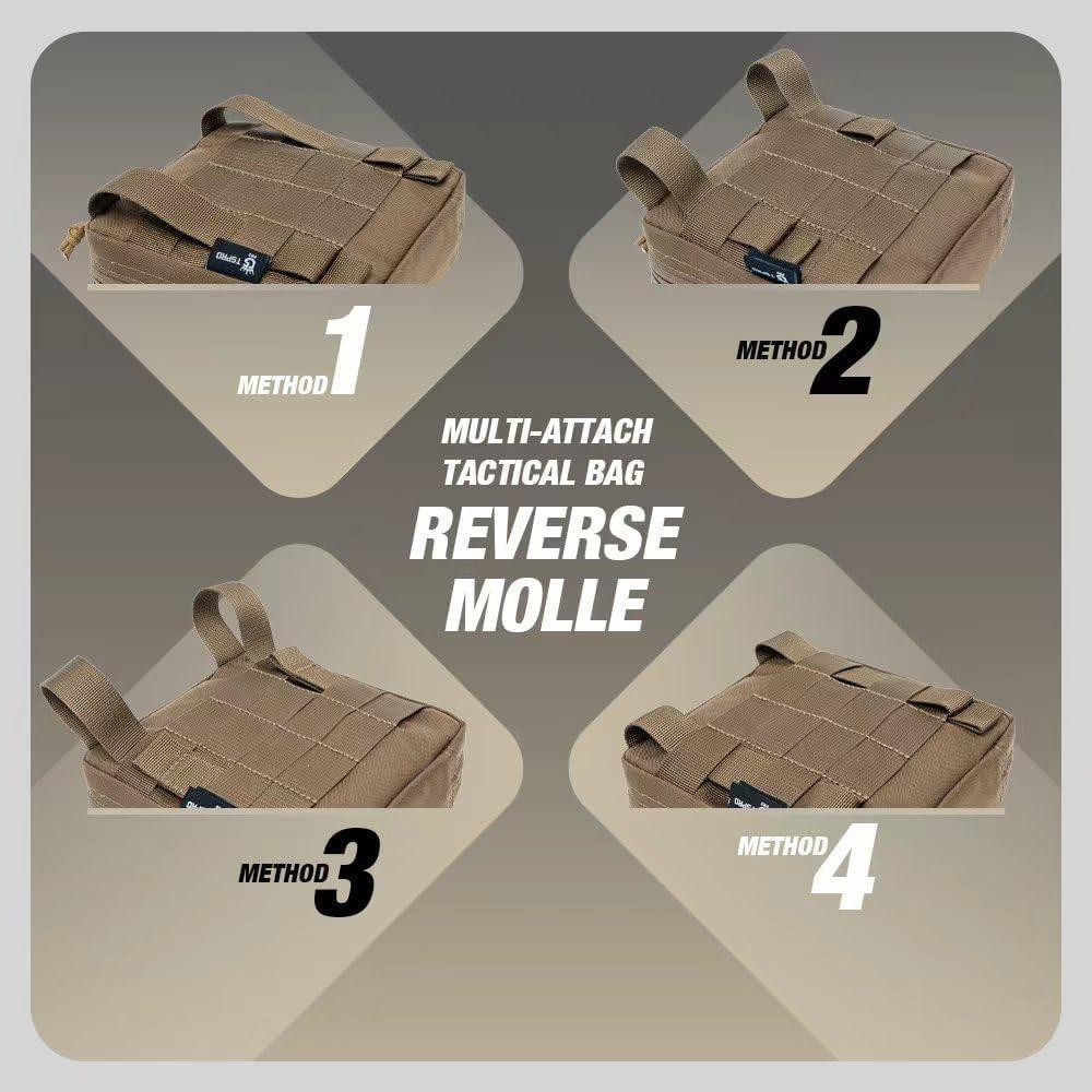 Bolsa Táctica Compacta TSPRO EDC 16x16 cm Nylon CORDURA