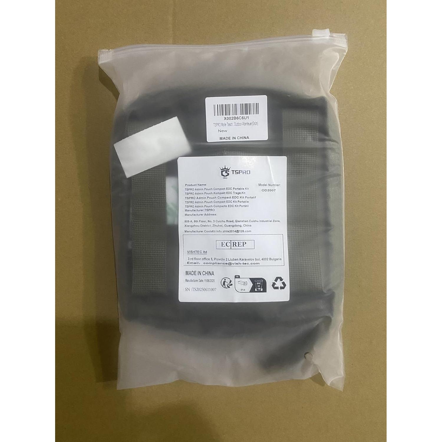 Bolsa Táctica Compacta TSPRO EDC 16x16 cm Nylon CORDURA