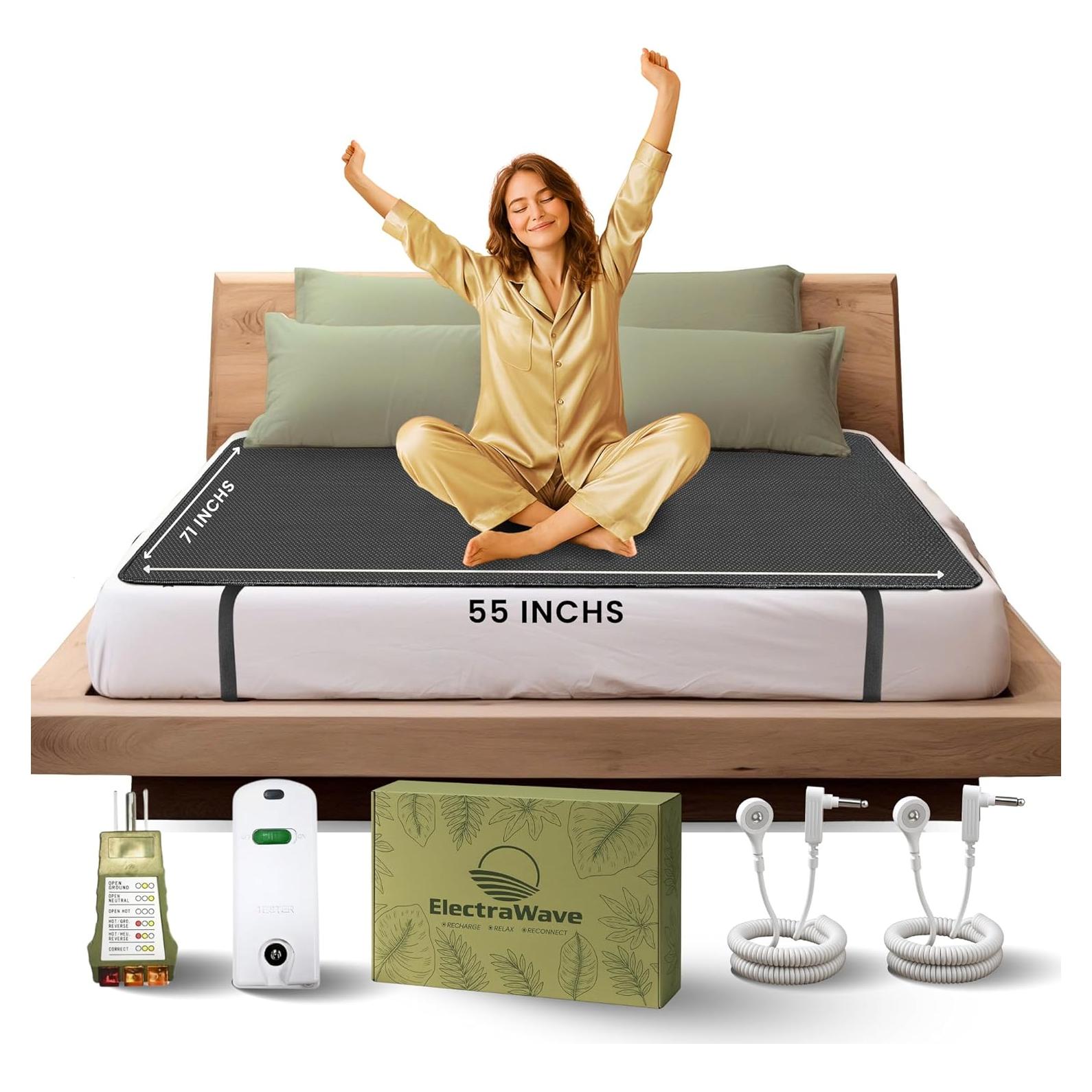 Funda de Colchón ElectraWave Queen Conexión a Tierra PU