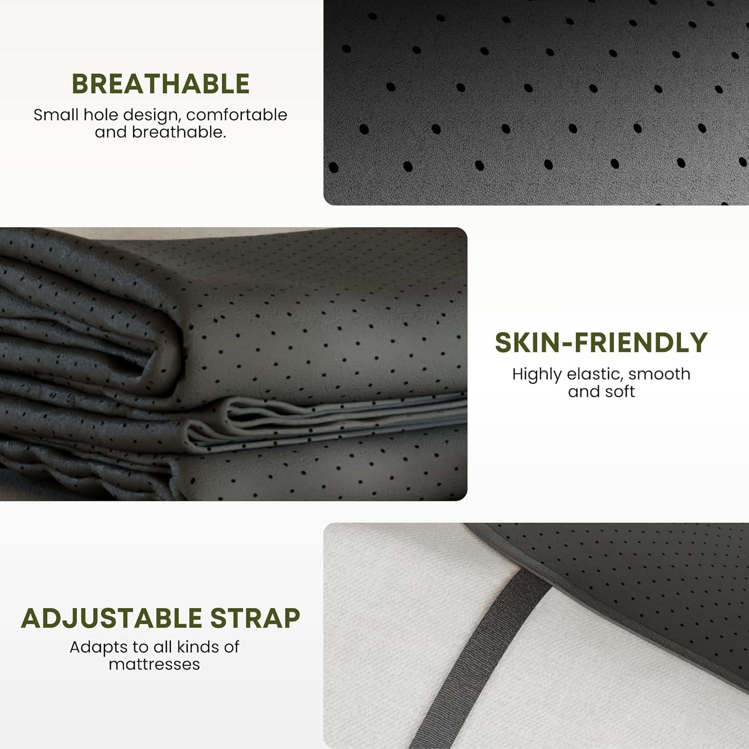 Funda de Colchón ElectraWave Queen Conexión a Tierra PU