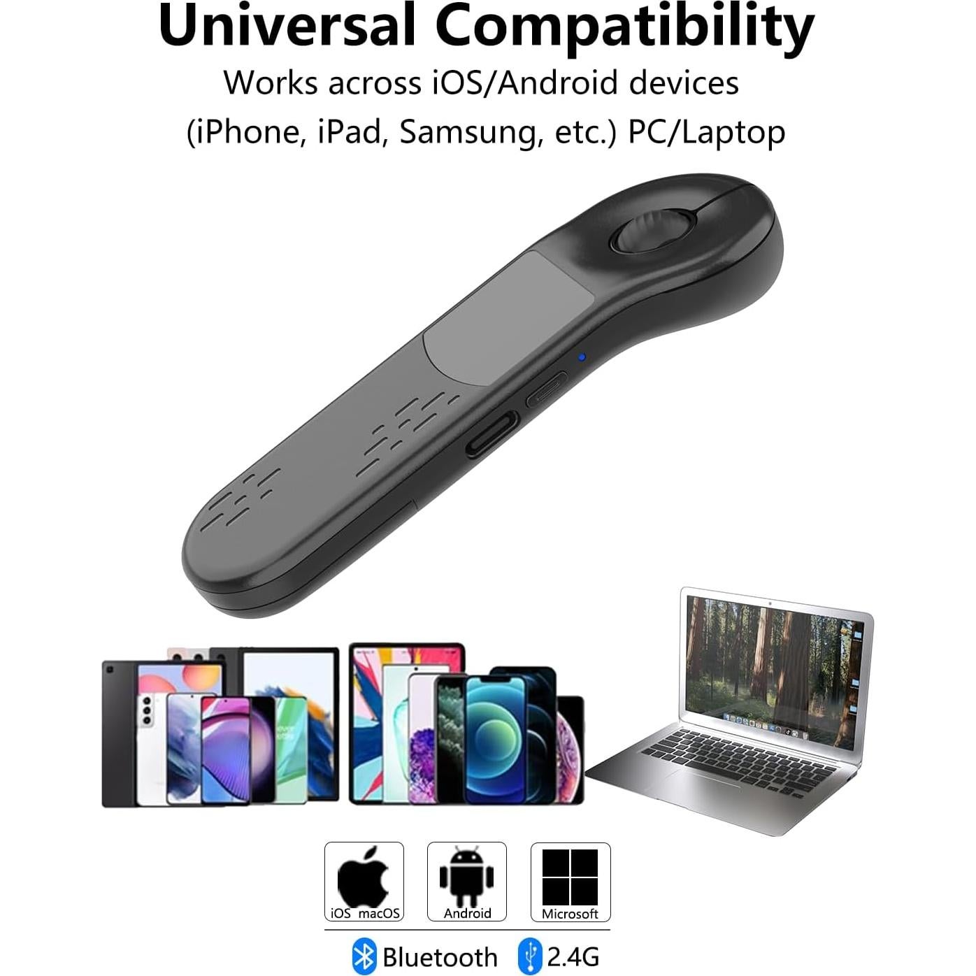 Ratón Aéreo Inalámbrico 3-Link D13PRO con Touchpad Negro