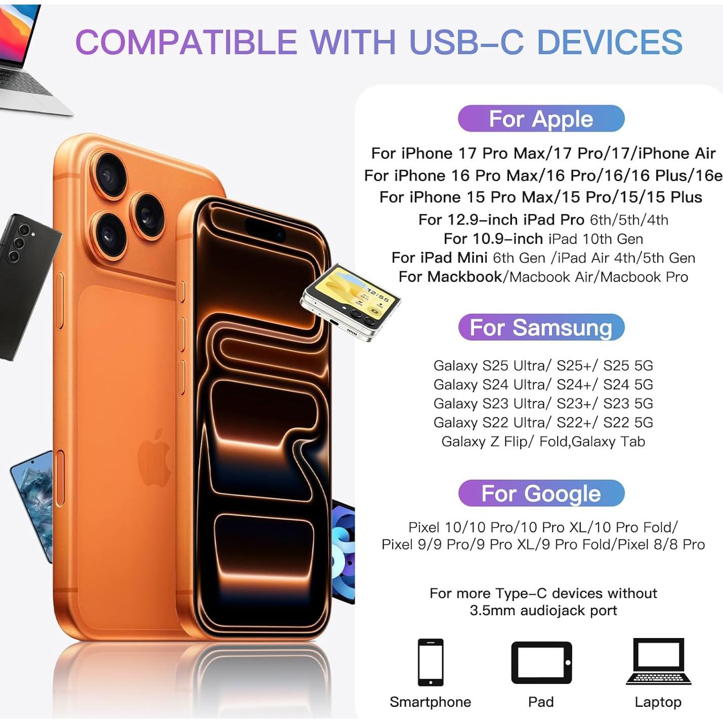 Auriculares USB C ZENIPER con micrófono y control de volumen