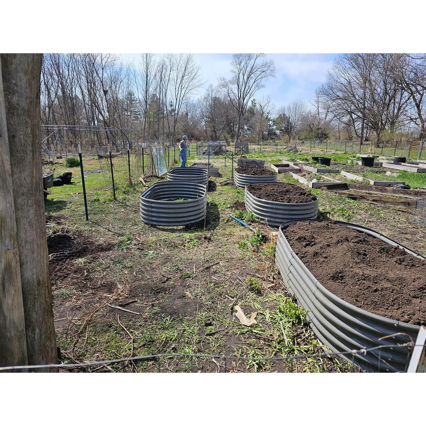 Caja de Jardín Elevada Anleolife 2.44x1.22m Galvanizada