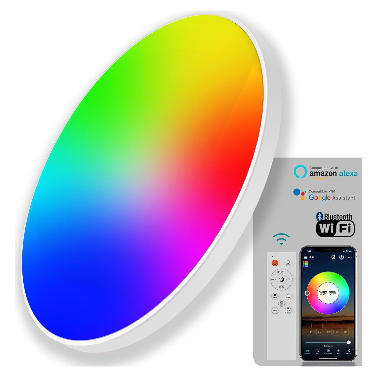 Lámpara de Techo LED Inteligente 30W KYFGDLA RGB IP44