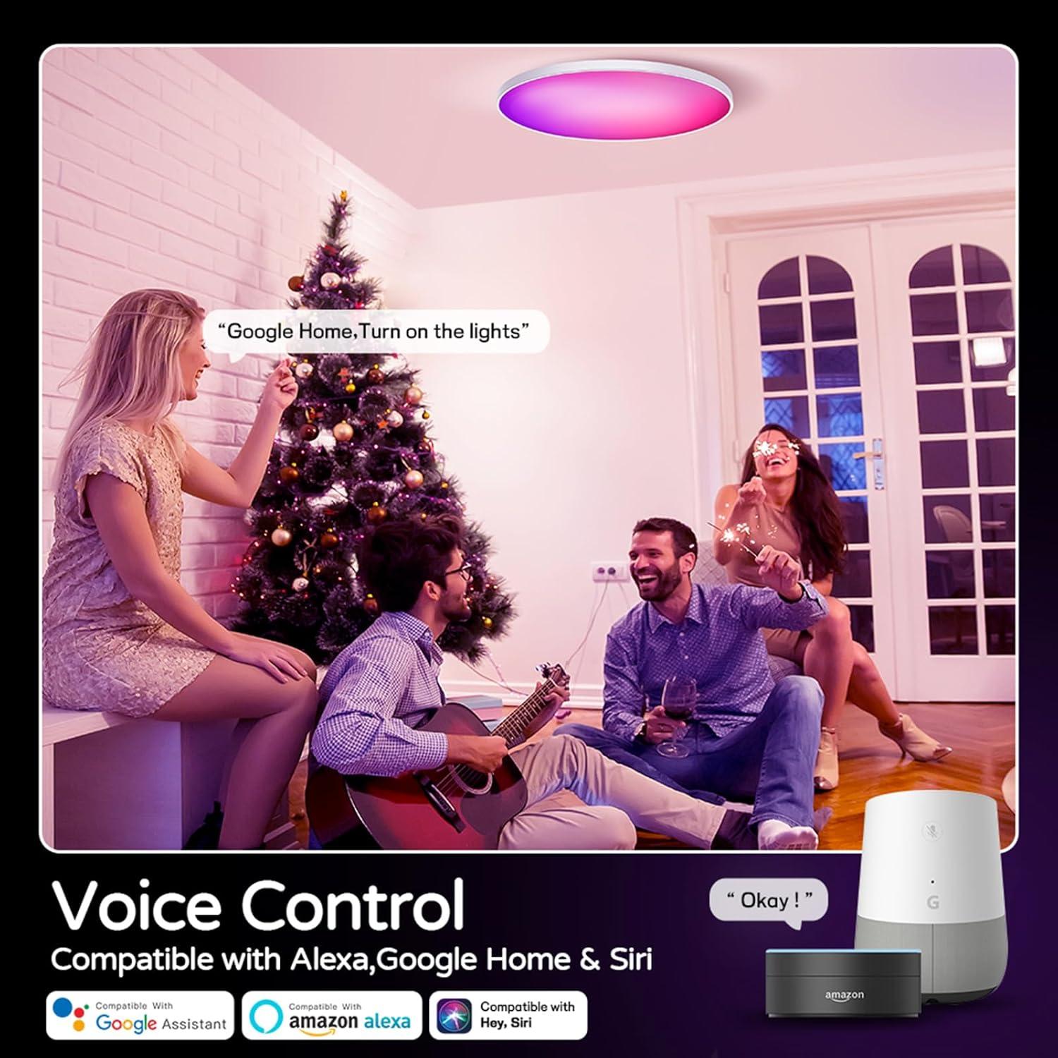 Lámpara de Techo LED Inteligente 30W KYFGDLA RGB IP44