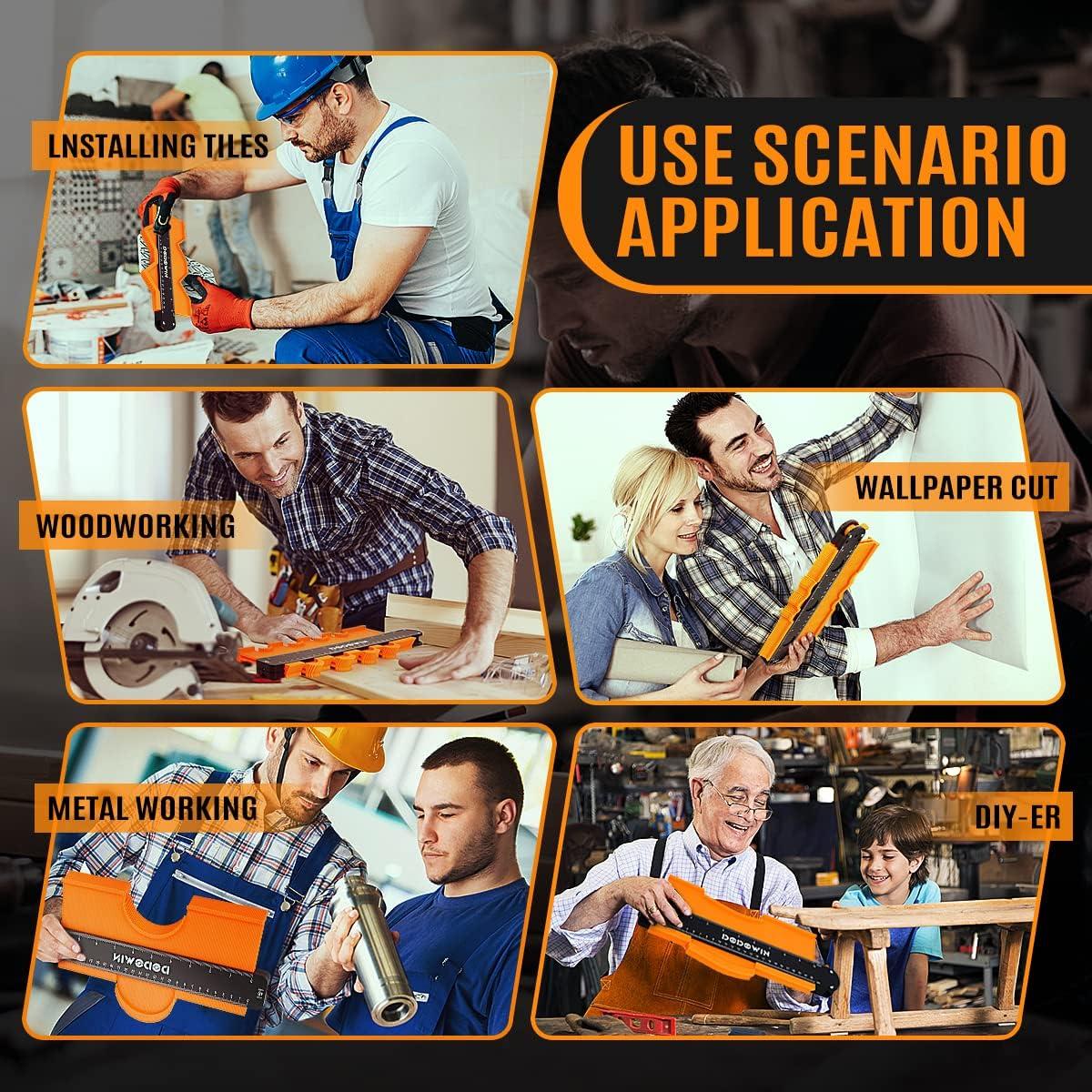 Medidor de Contorno DODOWIN 2 Piezas 25.4 y 12.7 cm