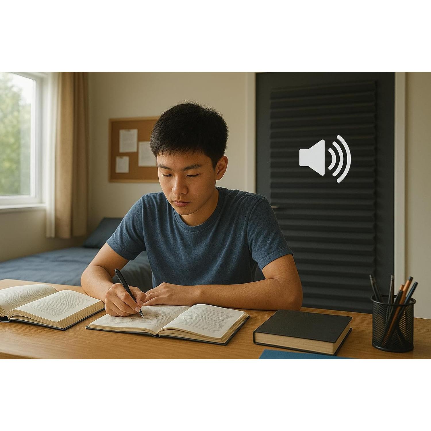 Paneles Acústicos Arrowzoom 24 Pcs Piramidales 25x25 cm Negro