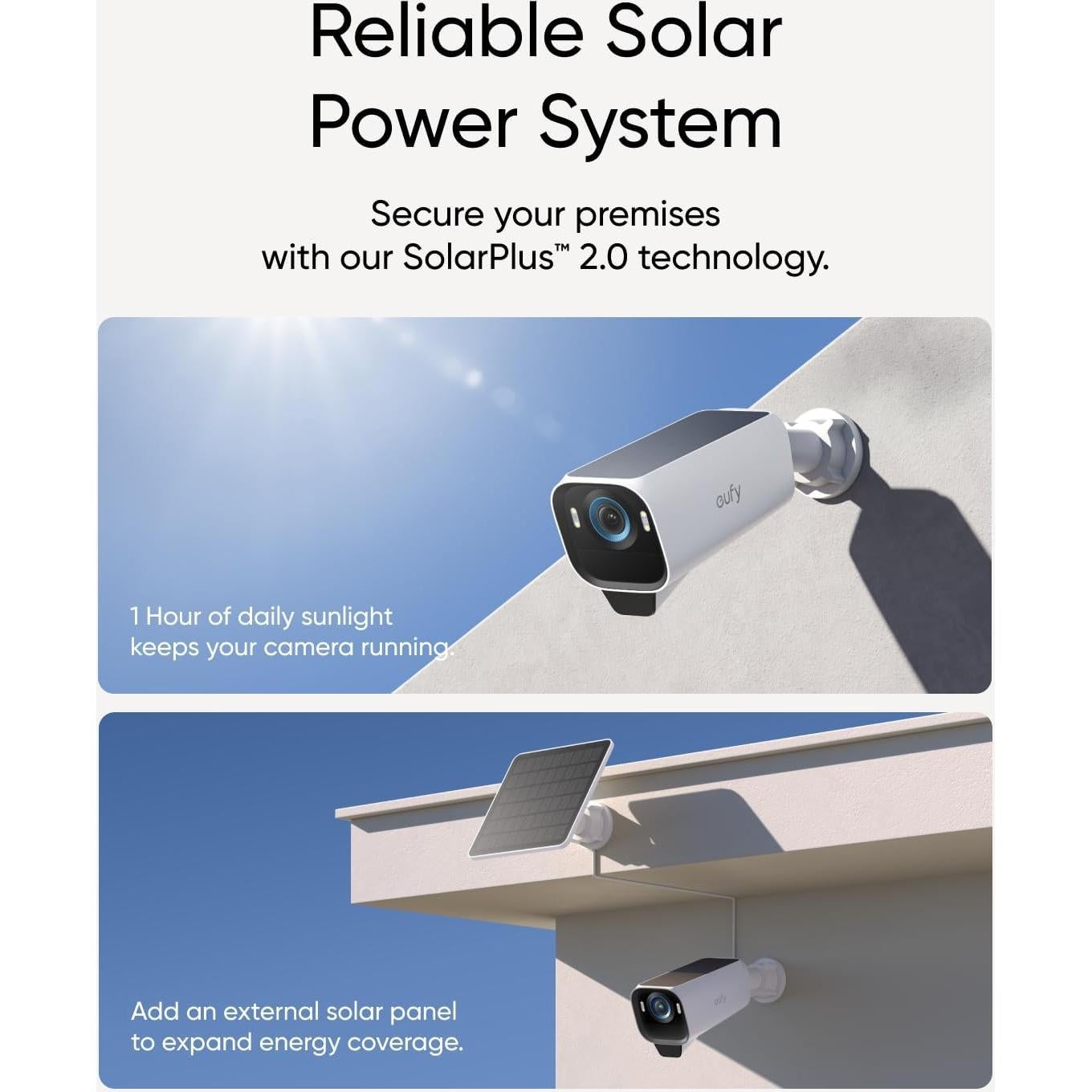 Cámara de Seguridad eufyCam S3 Pro 4K Solar Pack de 3