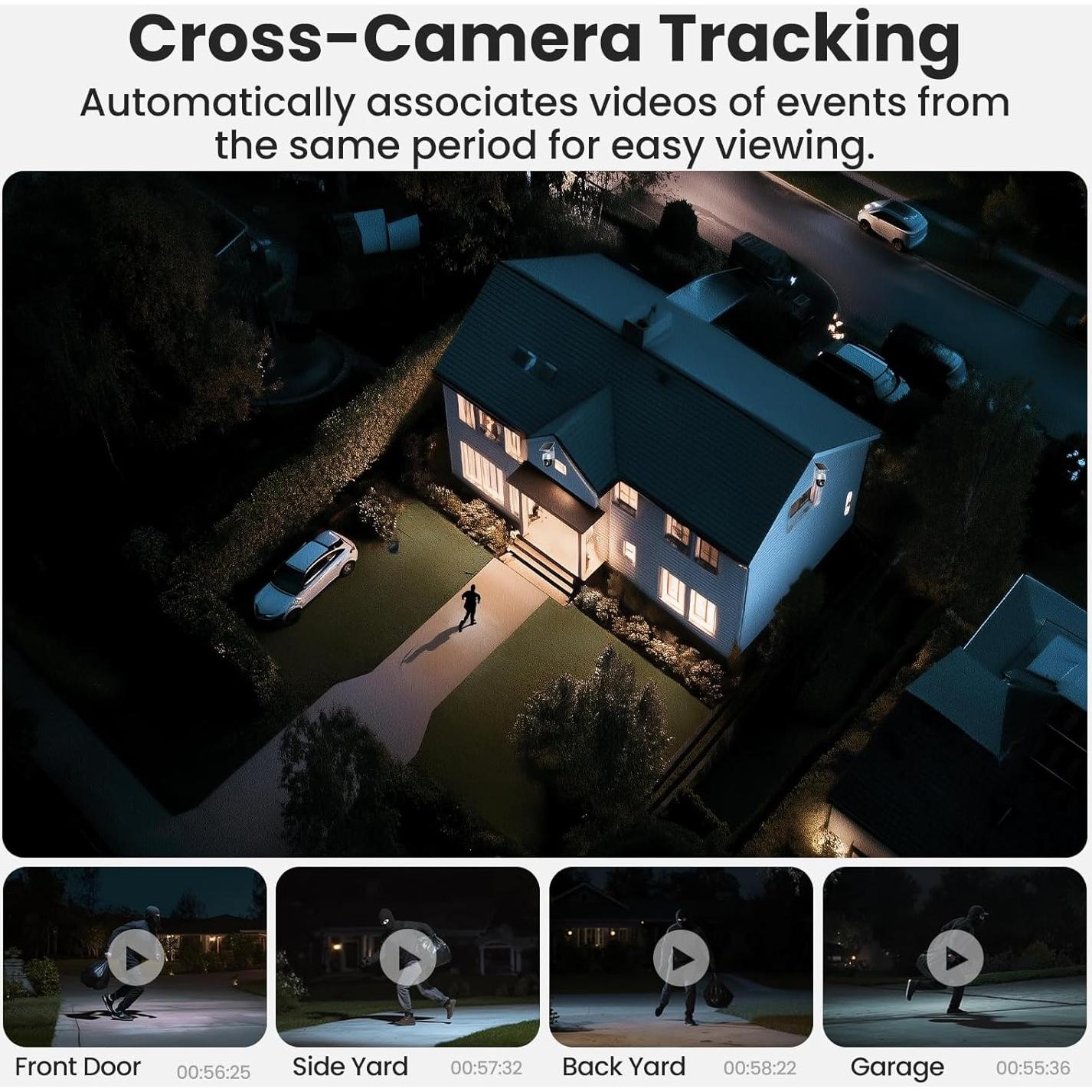 SOLIOM Security Cameras Wireless Outdoor,8MP Ultra HD for Day and Night, No Subscription,Built in Radar,Solar Powered Cameras for Home Security, 360° Pan Tilt Auto Tracking,5G & 2.4G WiFi, 4-Cam Kit