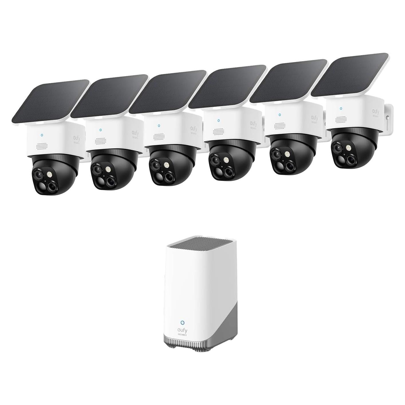 Cámara de Seguridad Eufy SoloCam S340, Kit de 6 Cámaras Solares 3K
