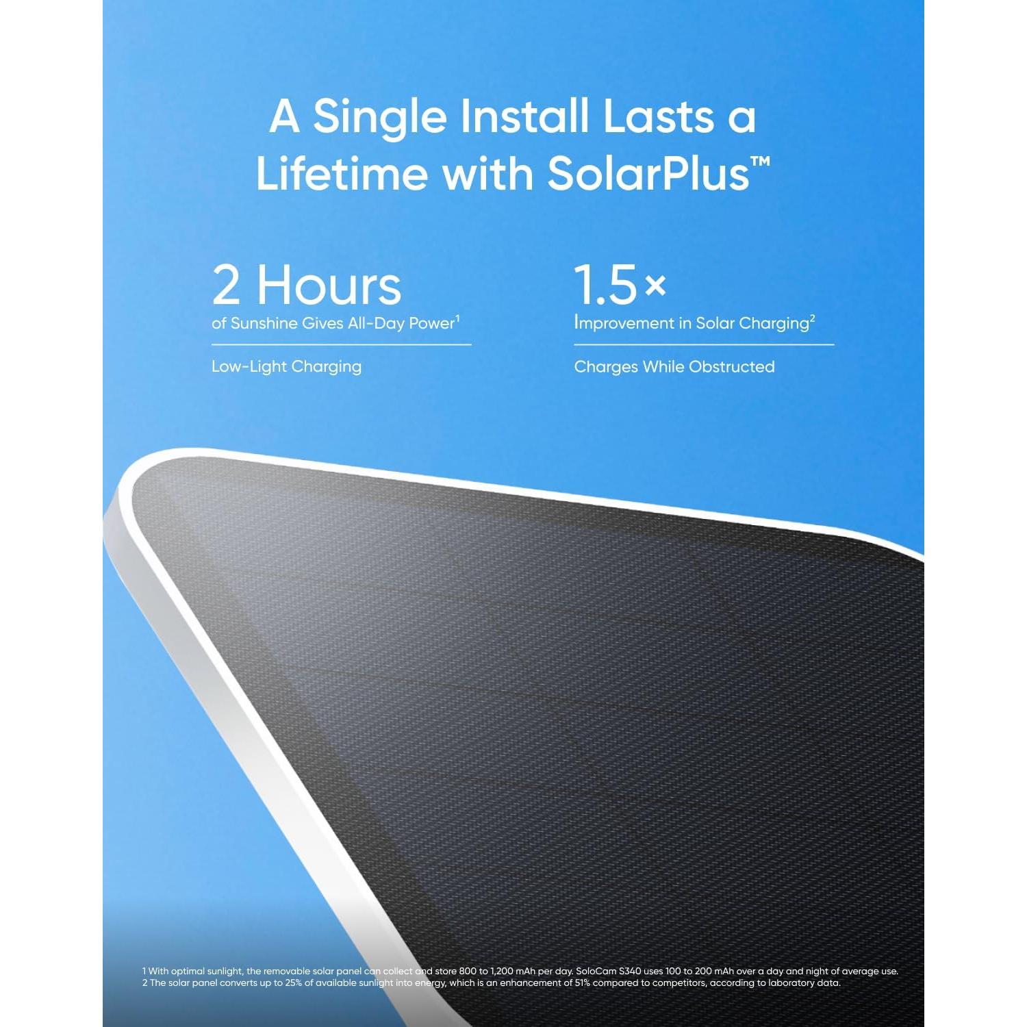 Cámara de Seguridad Eufy SoloCam S340, Kit de 6 Cámaras Solares 3K