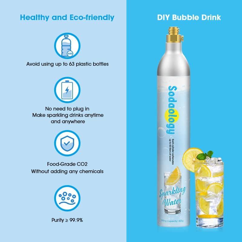 Carbonatador de CO2 Sodaology 60L para SodaStream - Manual