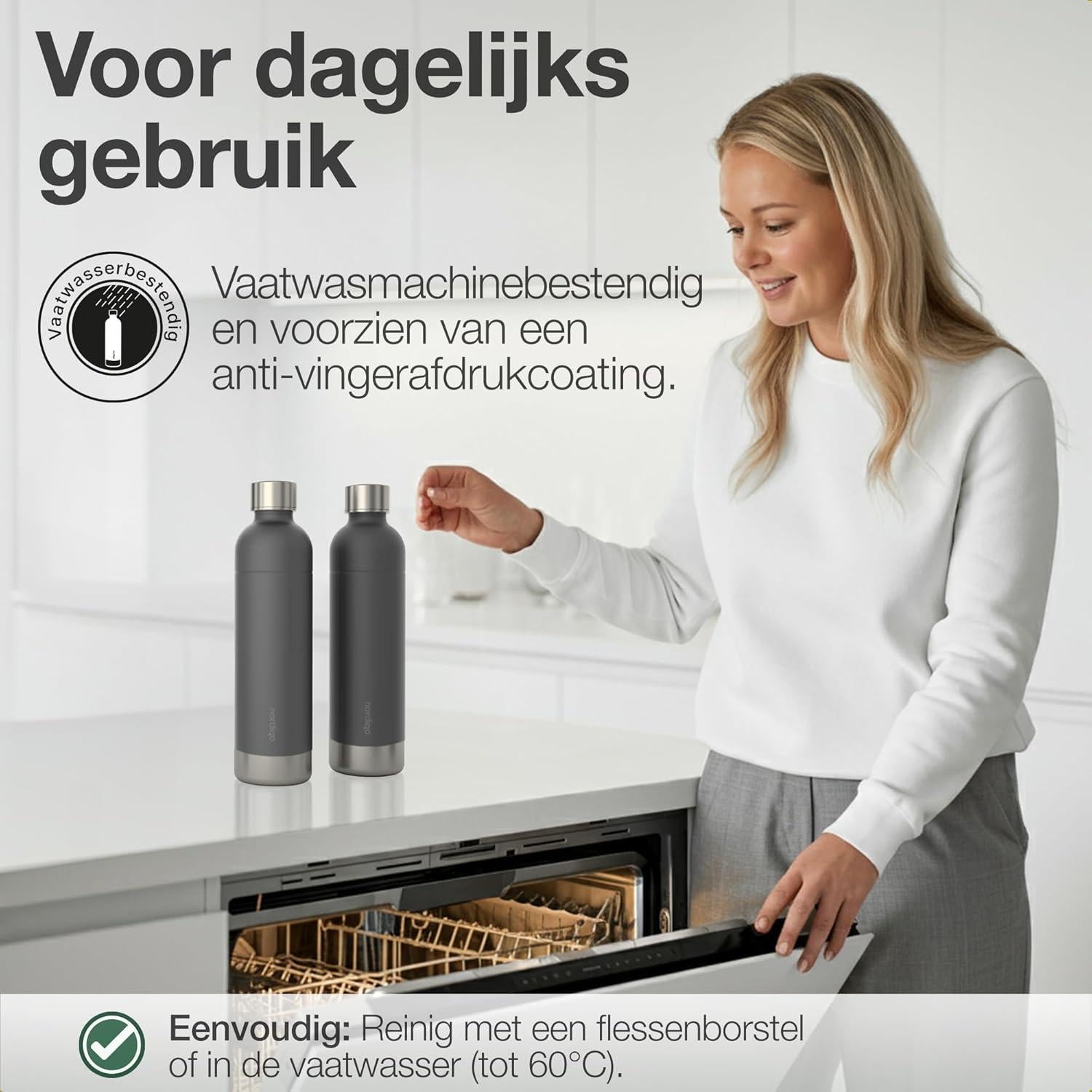 Botella de Carbonatación Nordiqo 33 oz Acero Inoxidable