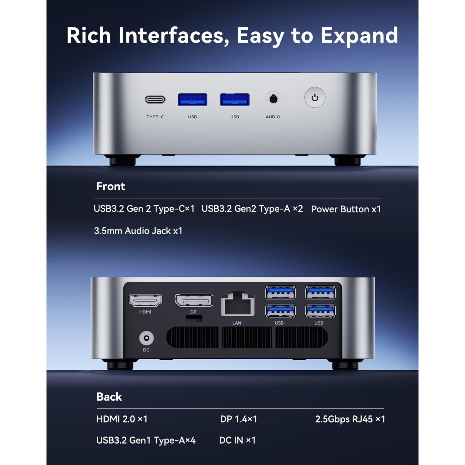 Mini PC ACEMAGIC M1 Intel Core i9-11900H 32GB RAM 1TB SSD