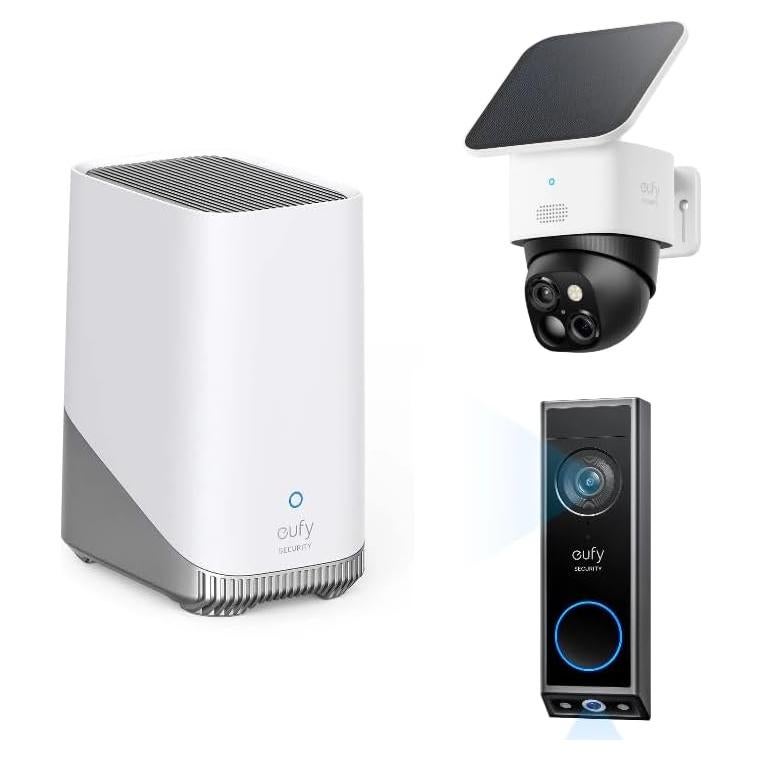 Sistema de Seguridad eufy HomeBase 3 + SoloCam S340 + Timbre E340