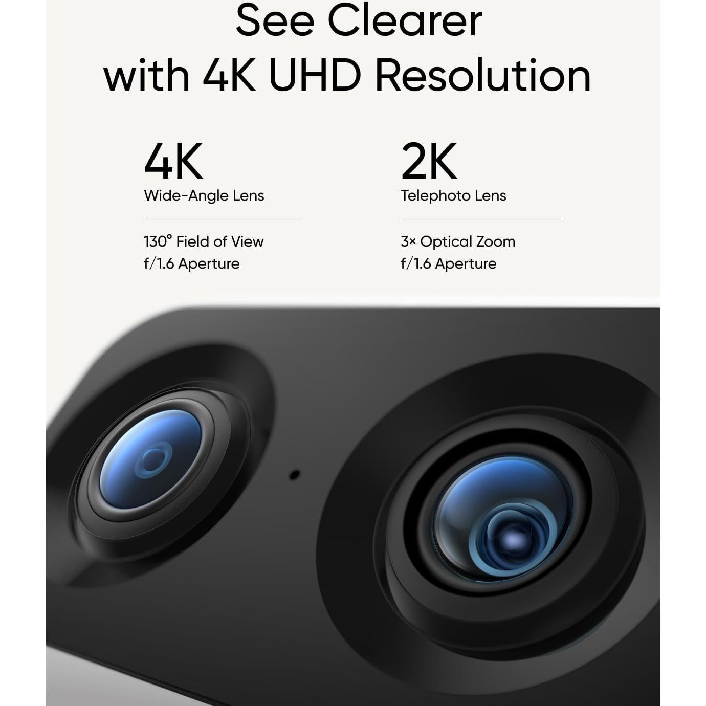 Cámara de Seguridad Interior Eufy S350 4K UHD Dual con Zoom 8x