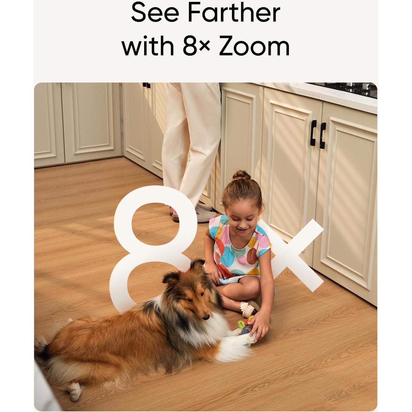 Cámara de Seguridad Interior Eufy S350 4K UHD Dual con Zoom 8x