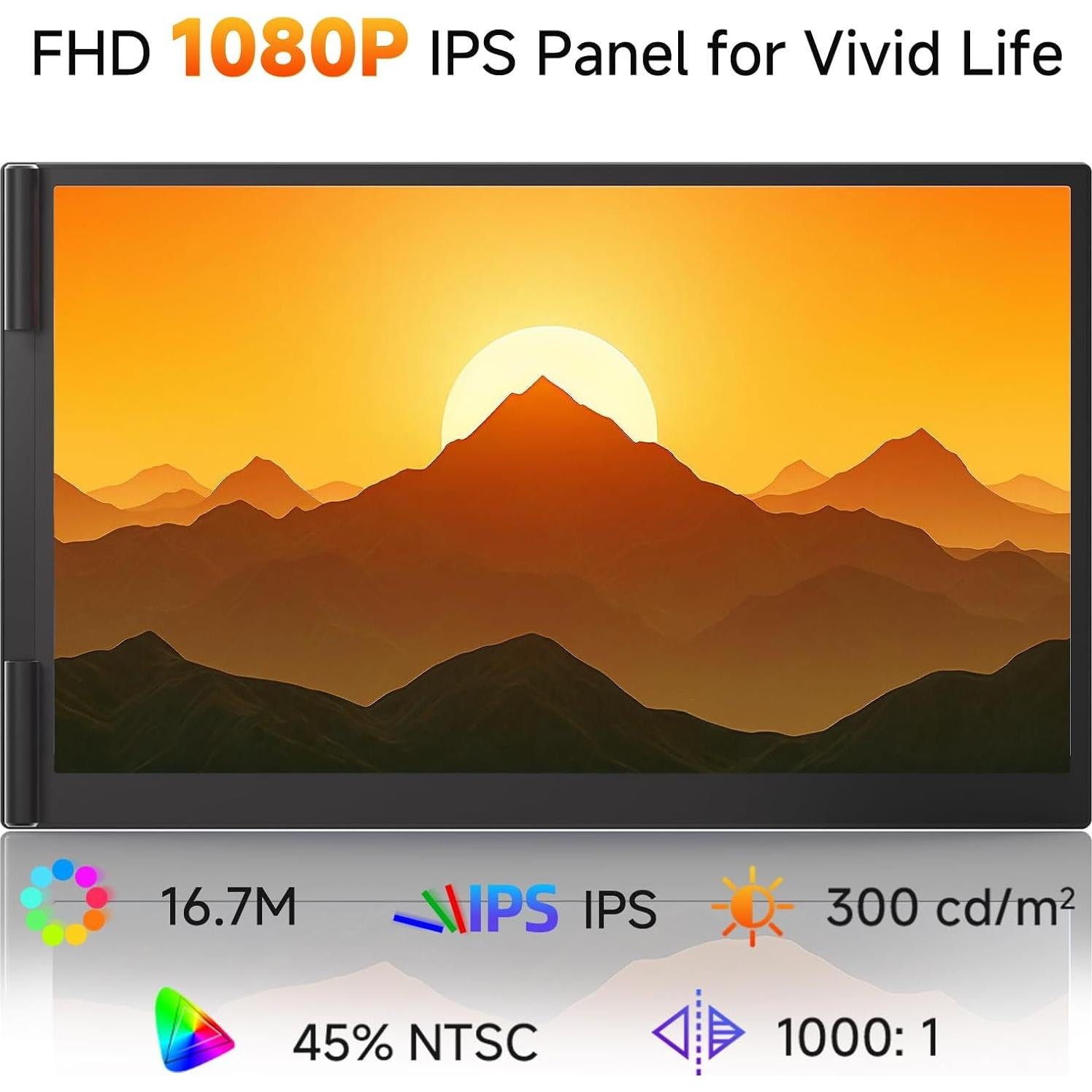 Extensor de Pantalla Portátil KOJOM S8 14" FHD 1080P Plug & Play