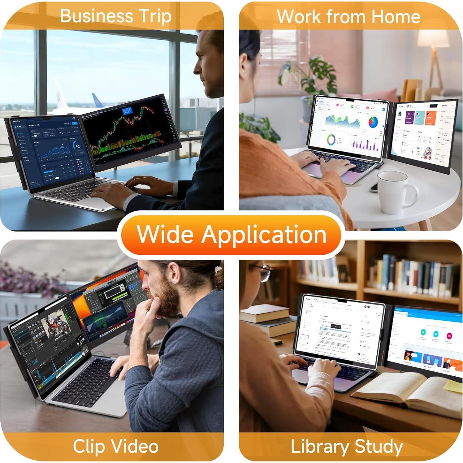 Extensor de Pantalla Portátil KOJOM S8 14" FHD 1080P Plug & Play