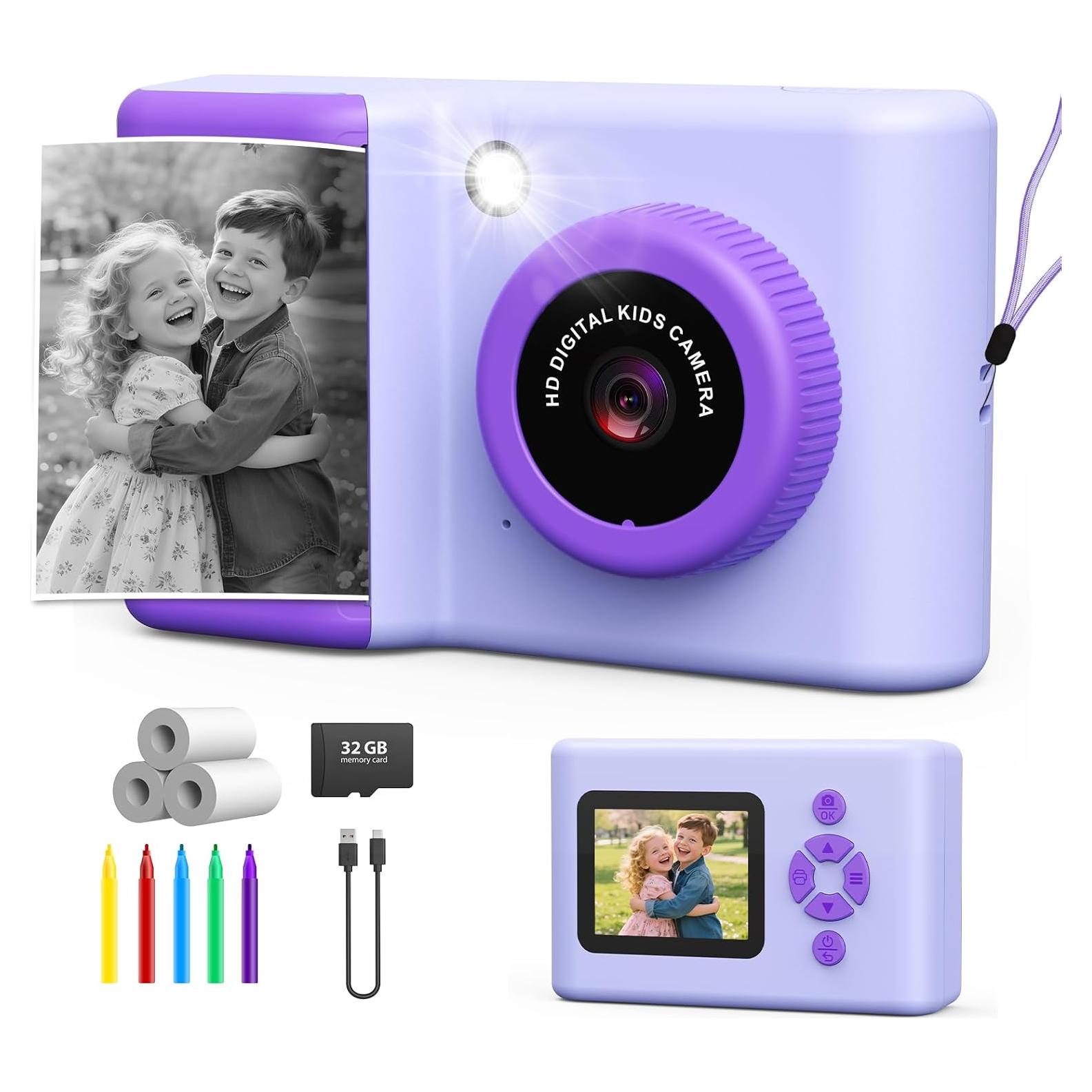 Cámara Instantánea Usteetic P86 para Niños 20MP 1080P con SD 32GB