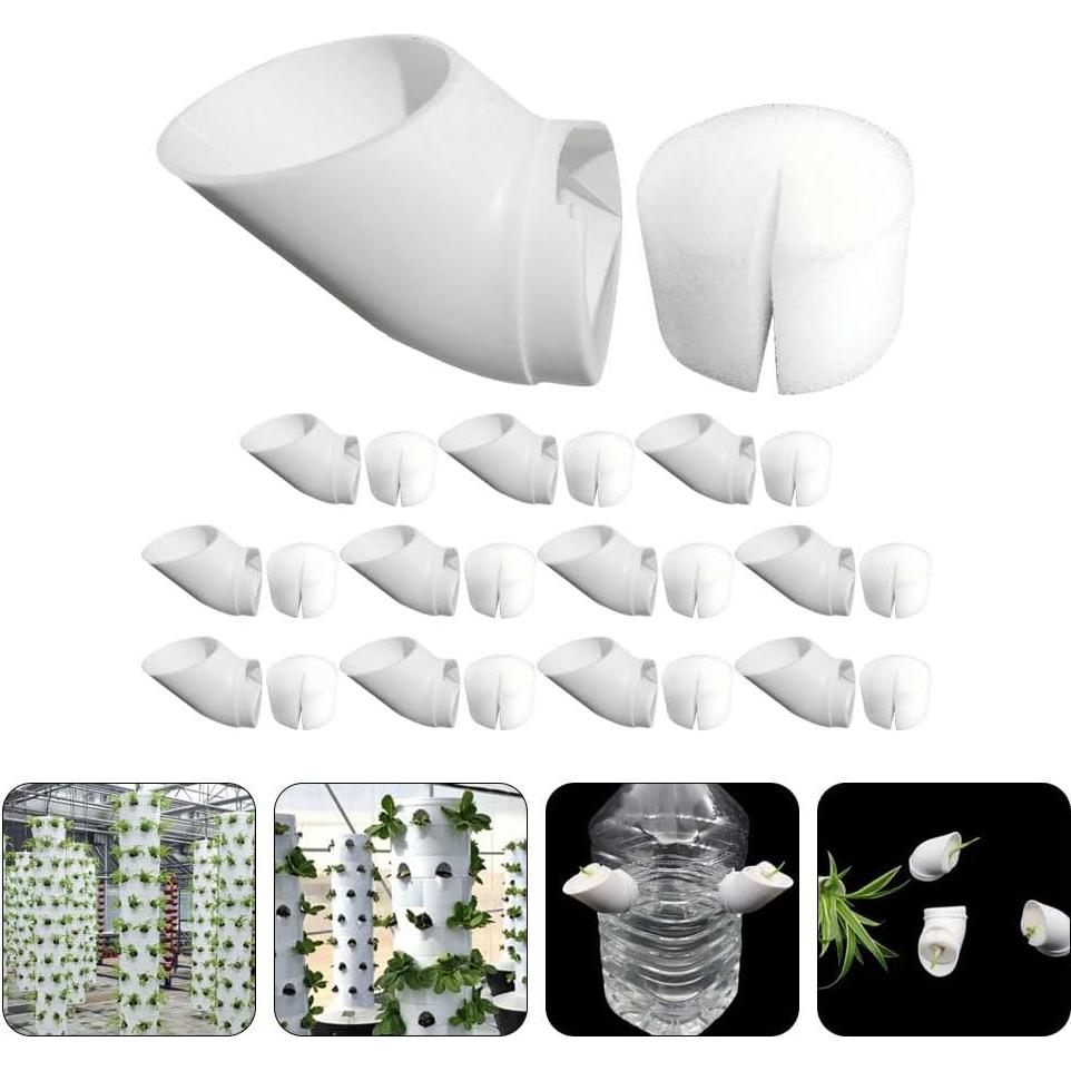 Set de Jardín Hidropónico Vertical FONDOTIN 12 Niveles 24 Tazas