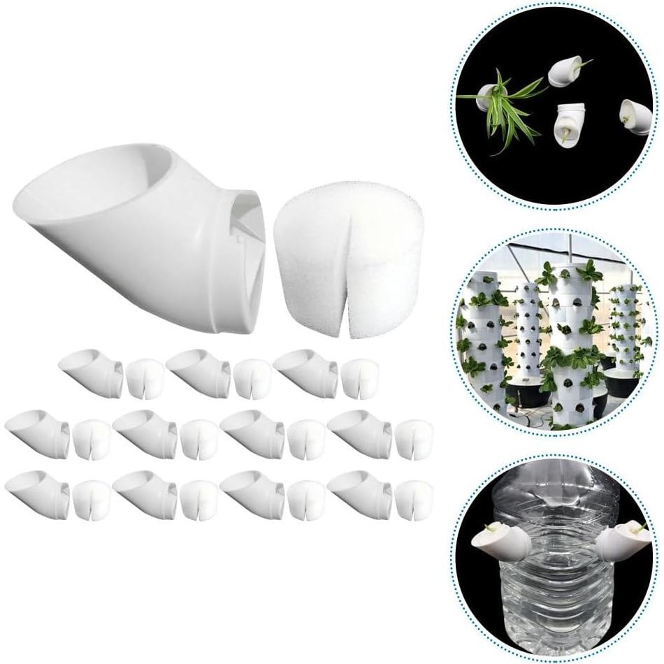 Set de Jardín Hidropónico Vertical FONDOTIN 12 Niveles 24 Tazas