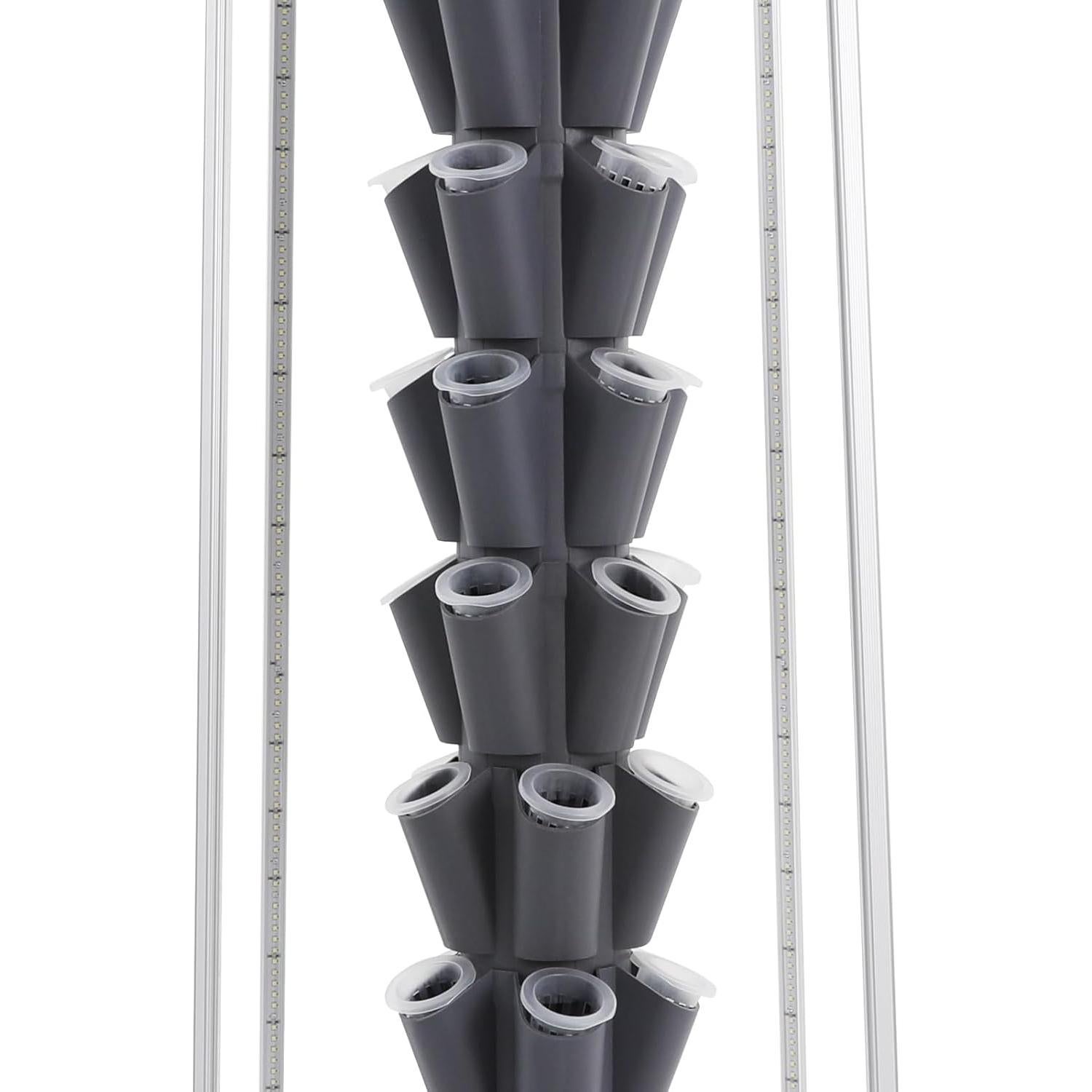 Kit de Cultivo Vertical Hidropónico ZONGFOW 8 Niveles 40 Agujeros