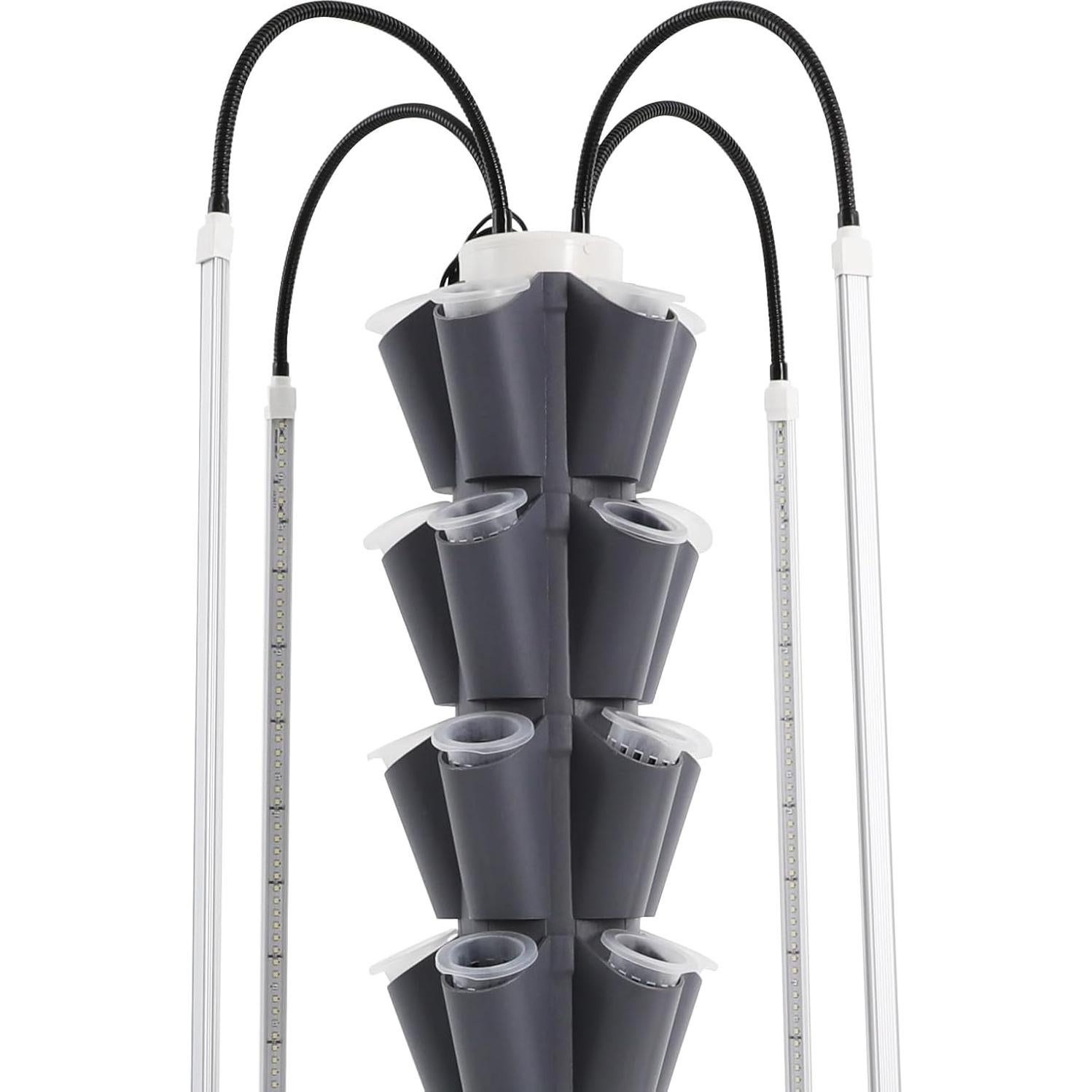 Kit de Cultivo Vertical Hidropónico ZONGFOW 8 Niveles 40 Agujeros