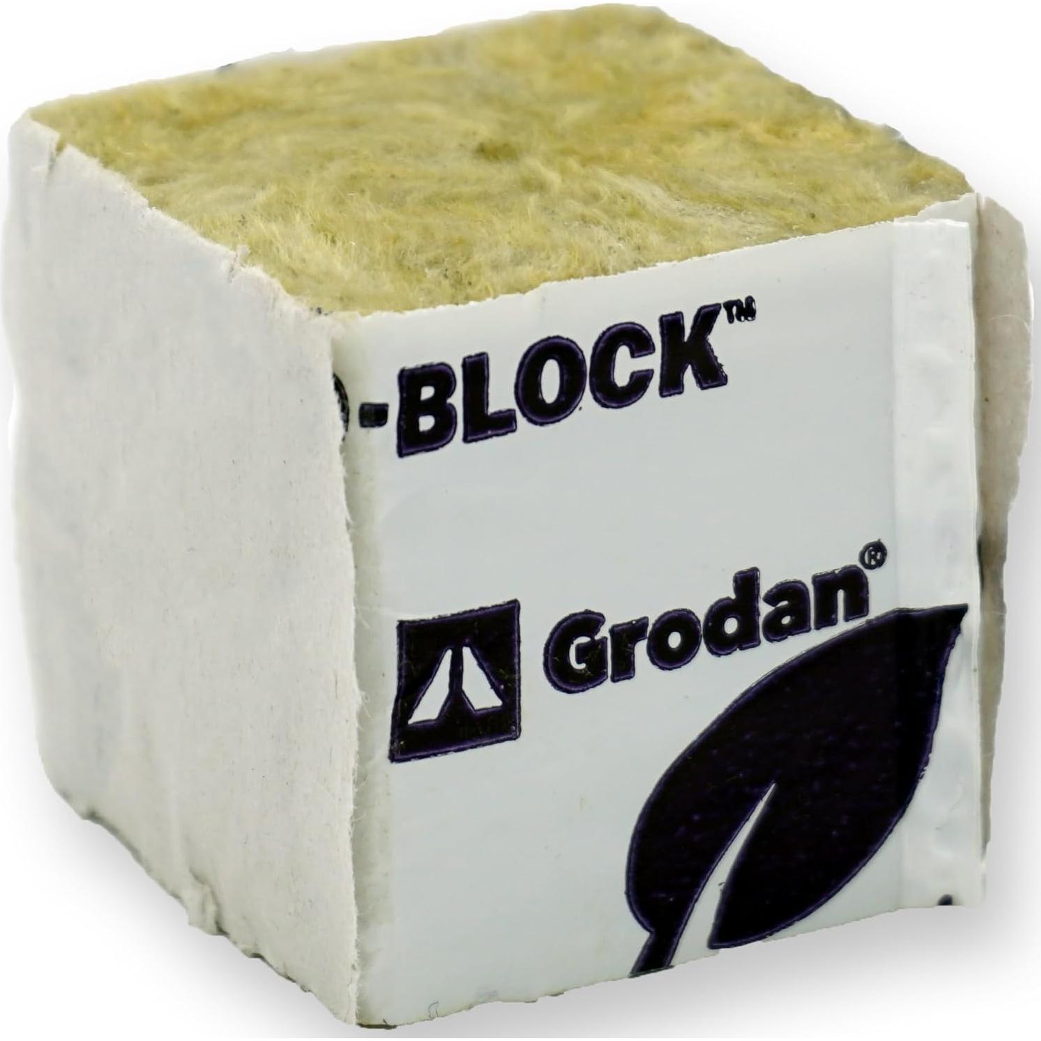 Bloques Mini de Rockwool Grodan 1.5" (3.81 cm) - Paquete de 45