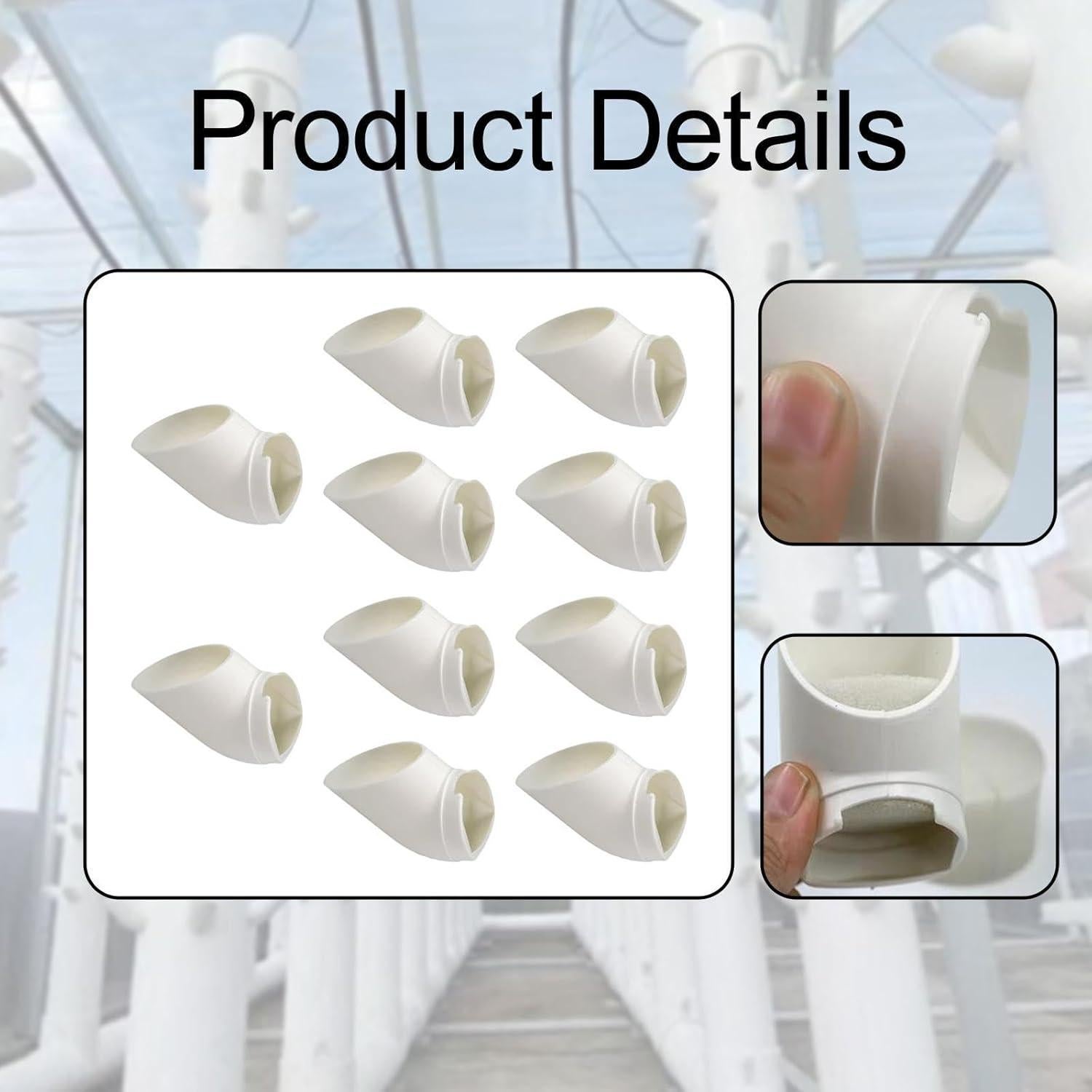 10 Macetas Hidropónicas para Cultivo Vertical de Verduras