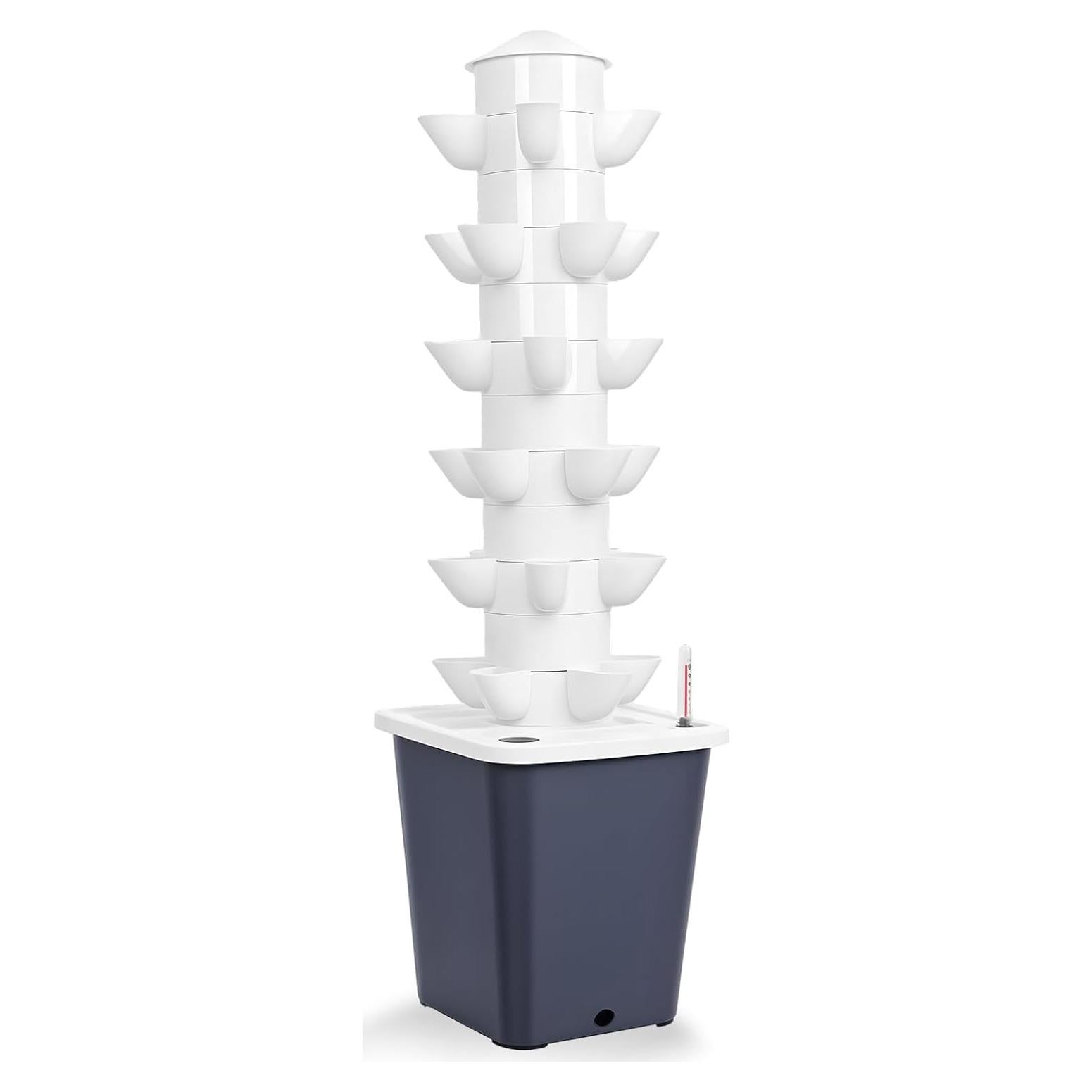 Sistema de Cultivo Hidropónico en Torre Qajexluz 6 Capas 30 Plantas