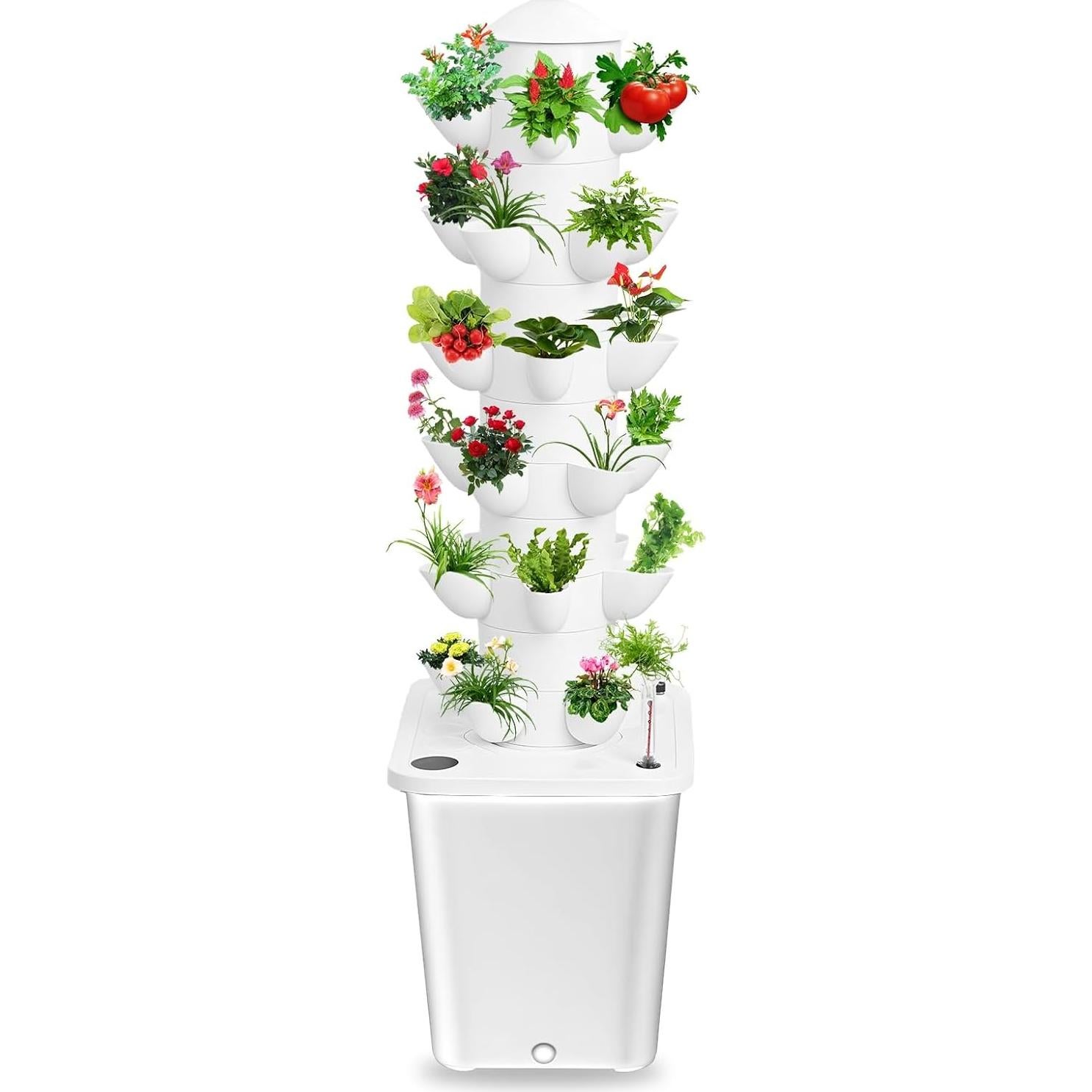 Sistema de Cultivo Hidropónico en Torre Qajexluz 6 Capas 30 Plantas