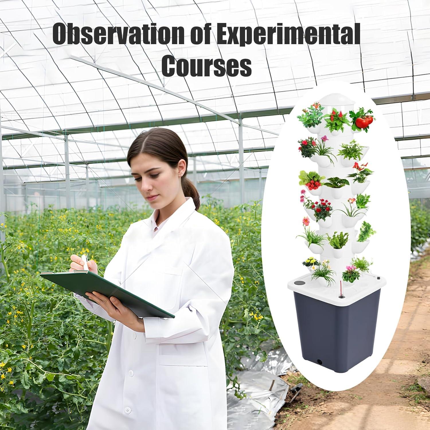 Torre Hidropónica Vertical GIFZES 30 Plantas 10L Riego Automático