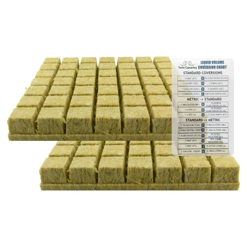 Grodan A-OK Tapones de Rockwool 1.5" - 98 Unidades para Hidroponía