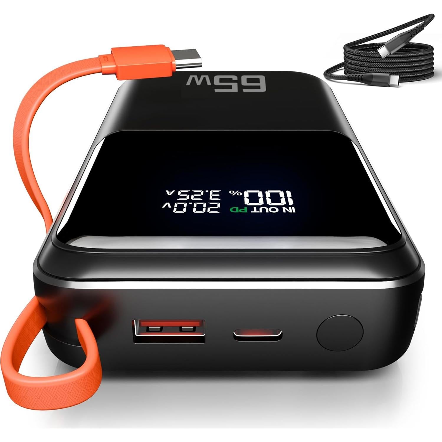 Cargador portátil 65W Feidyns 27000mAh USB-C carga rápida